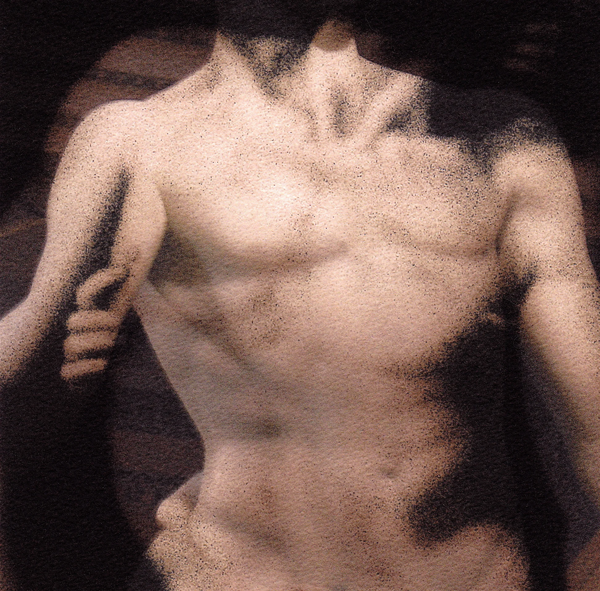 it's complicated (triple inkjet print on Arches rough) 6.5 x 6.5 inches