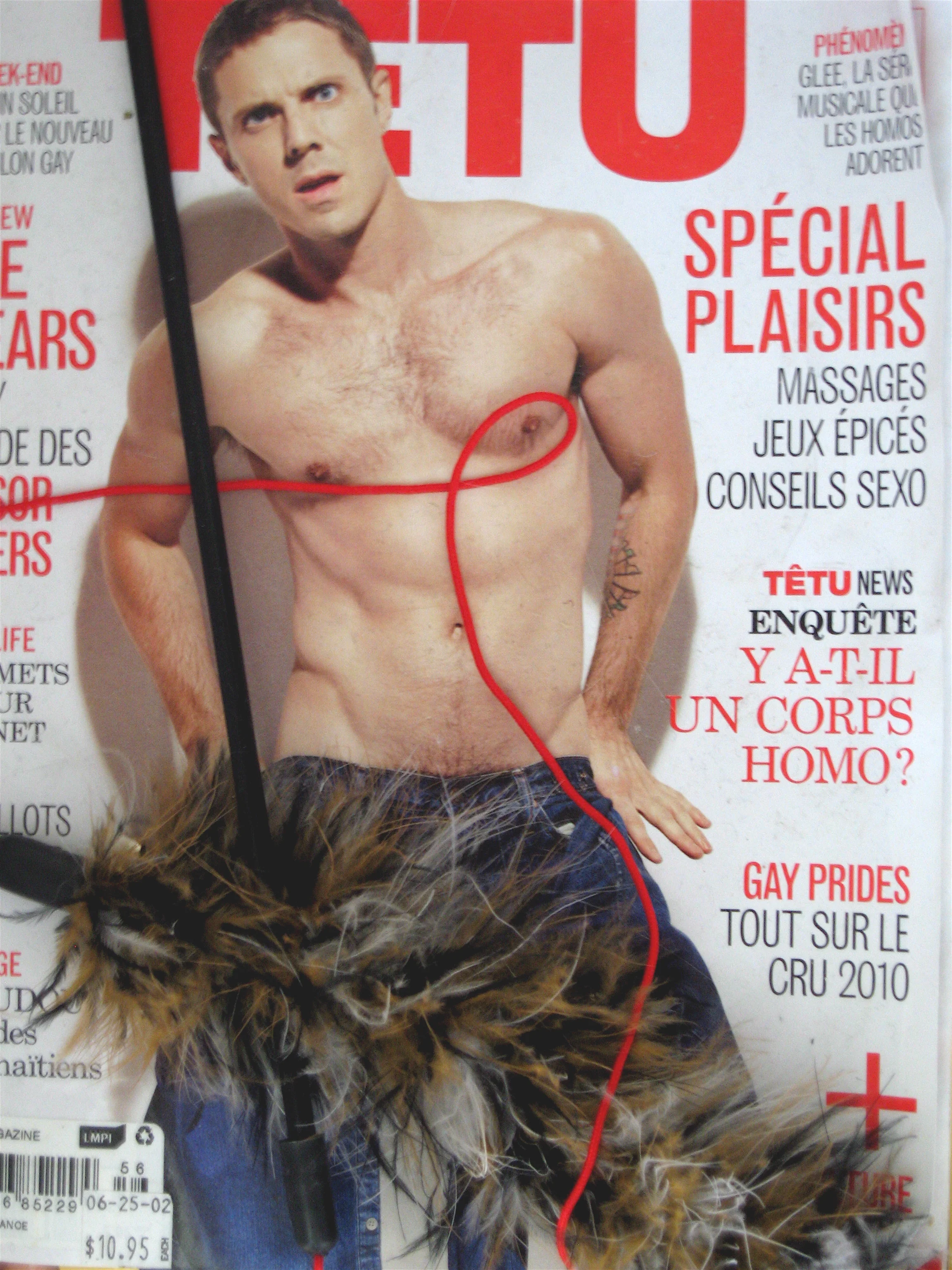 magazine with cat toy