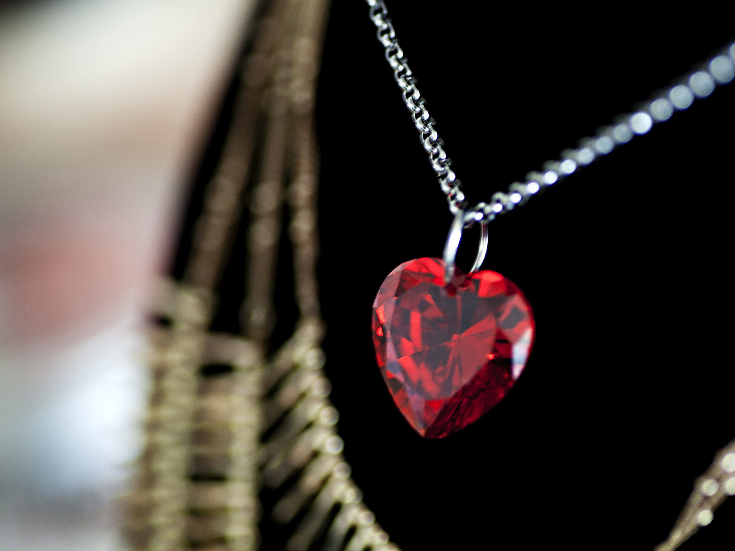  Large Ruby Heart-Shaped Pendant  $ 57.00 