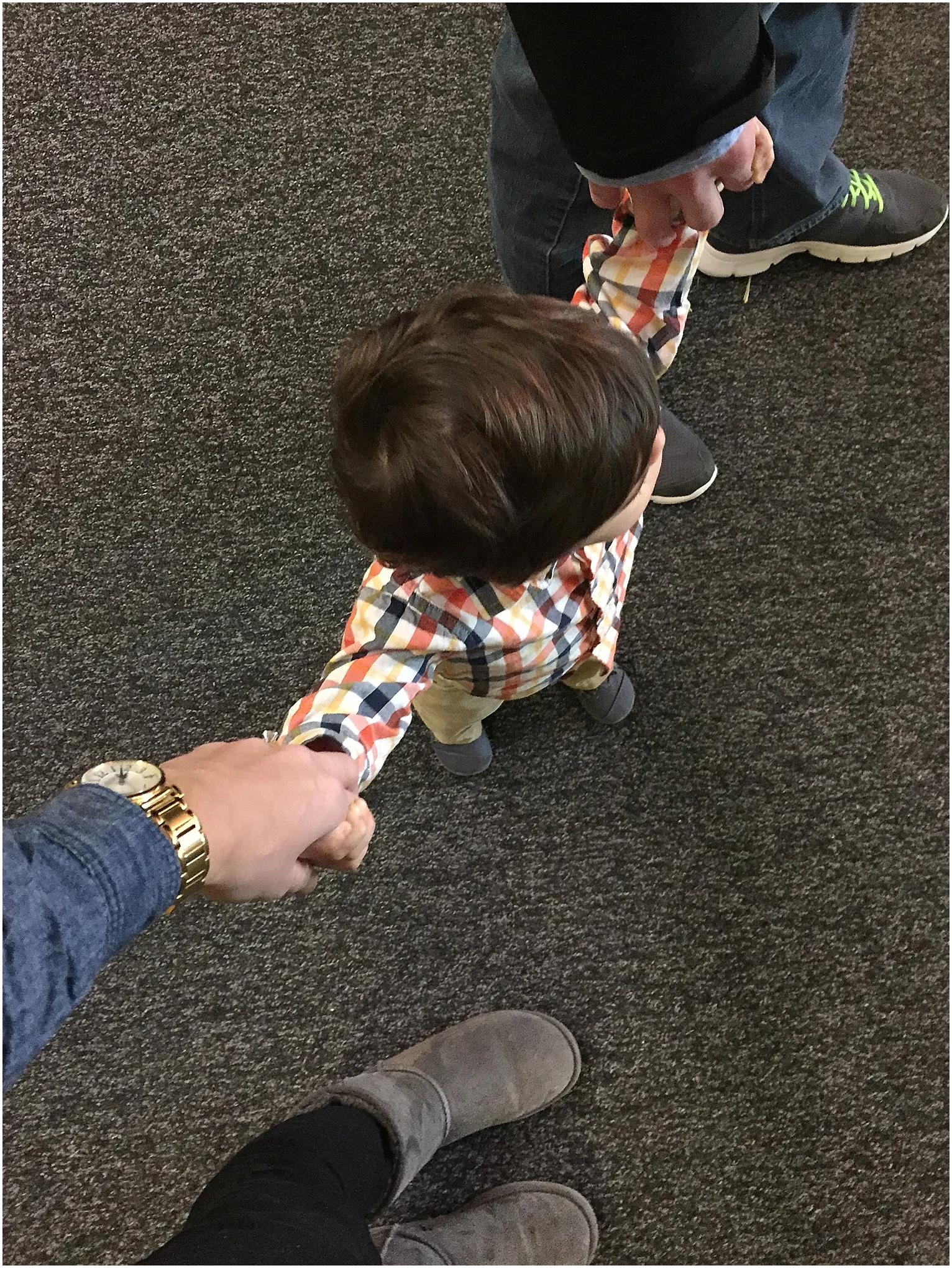 He was such a trooper and walked 90% of the aquarium just holding our hands! 