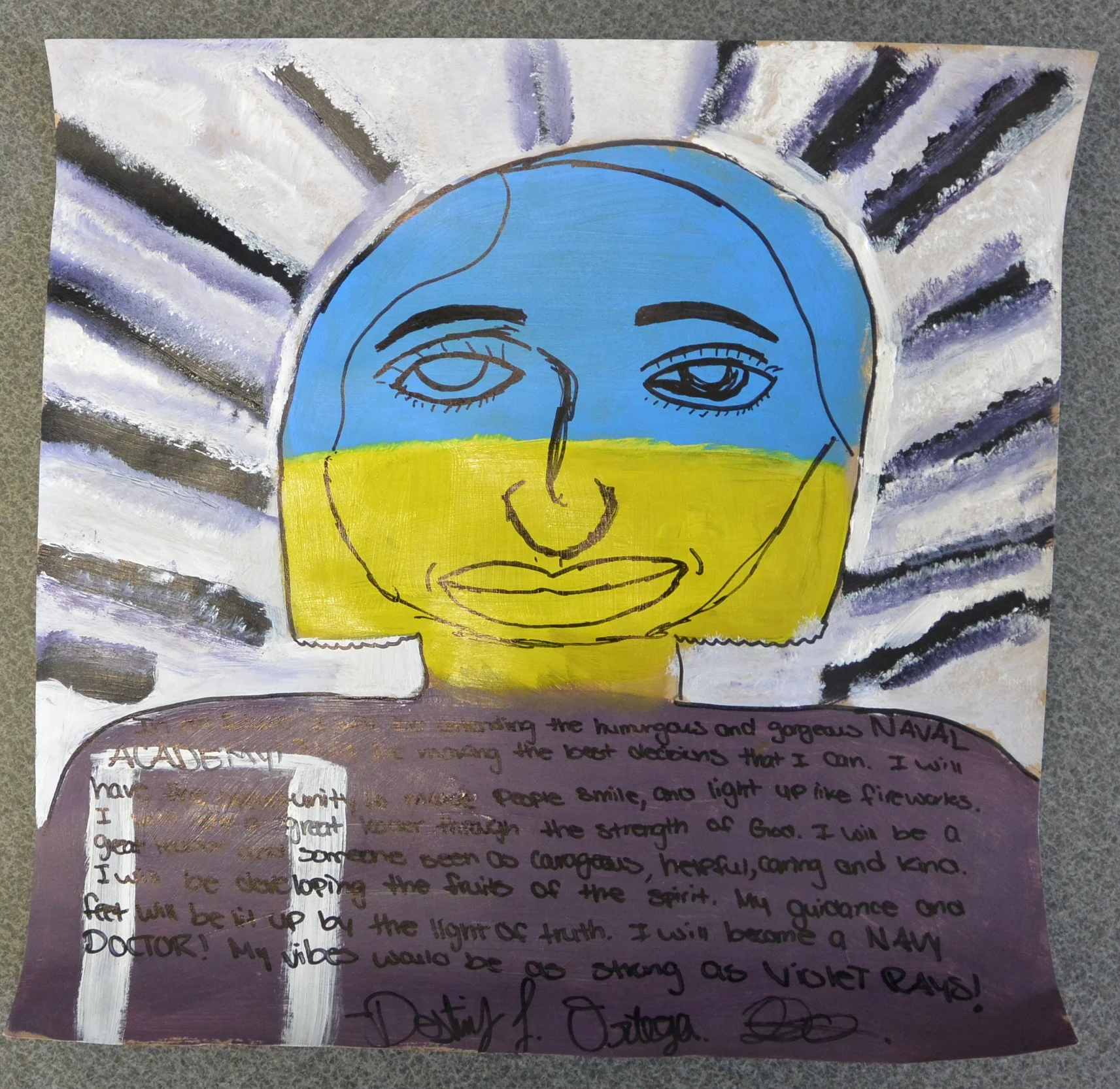  Student example of their Personal Vision portrait 