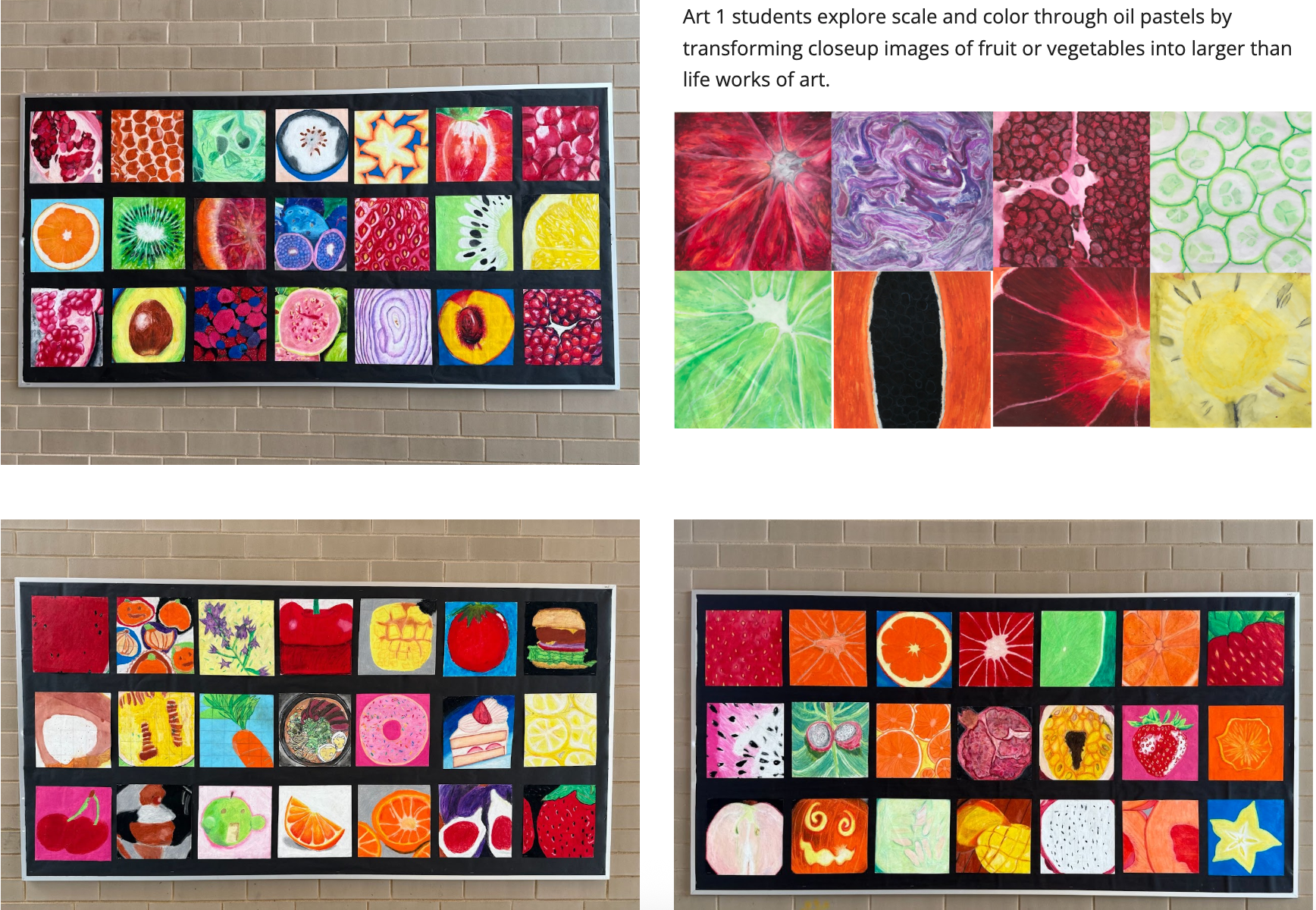 Art 1 Oil Pastel Grid