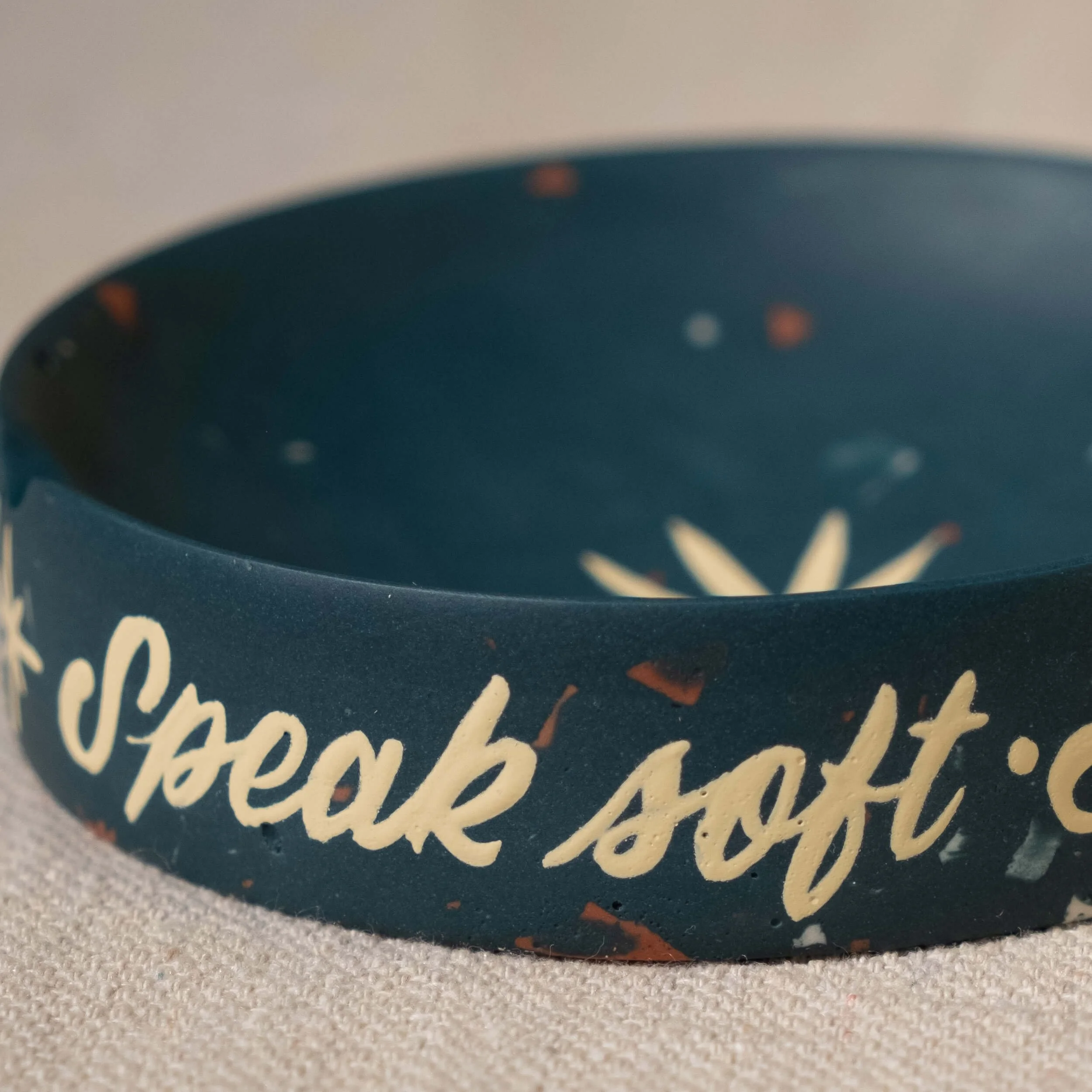 Ashtray Round- Speak Soft - Blue w- Ivory-4.jpg