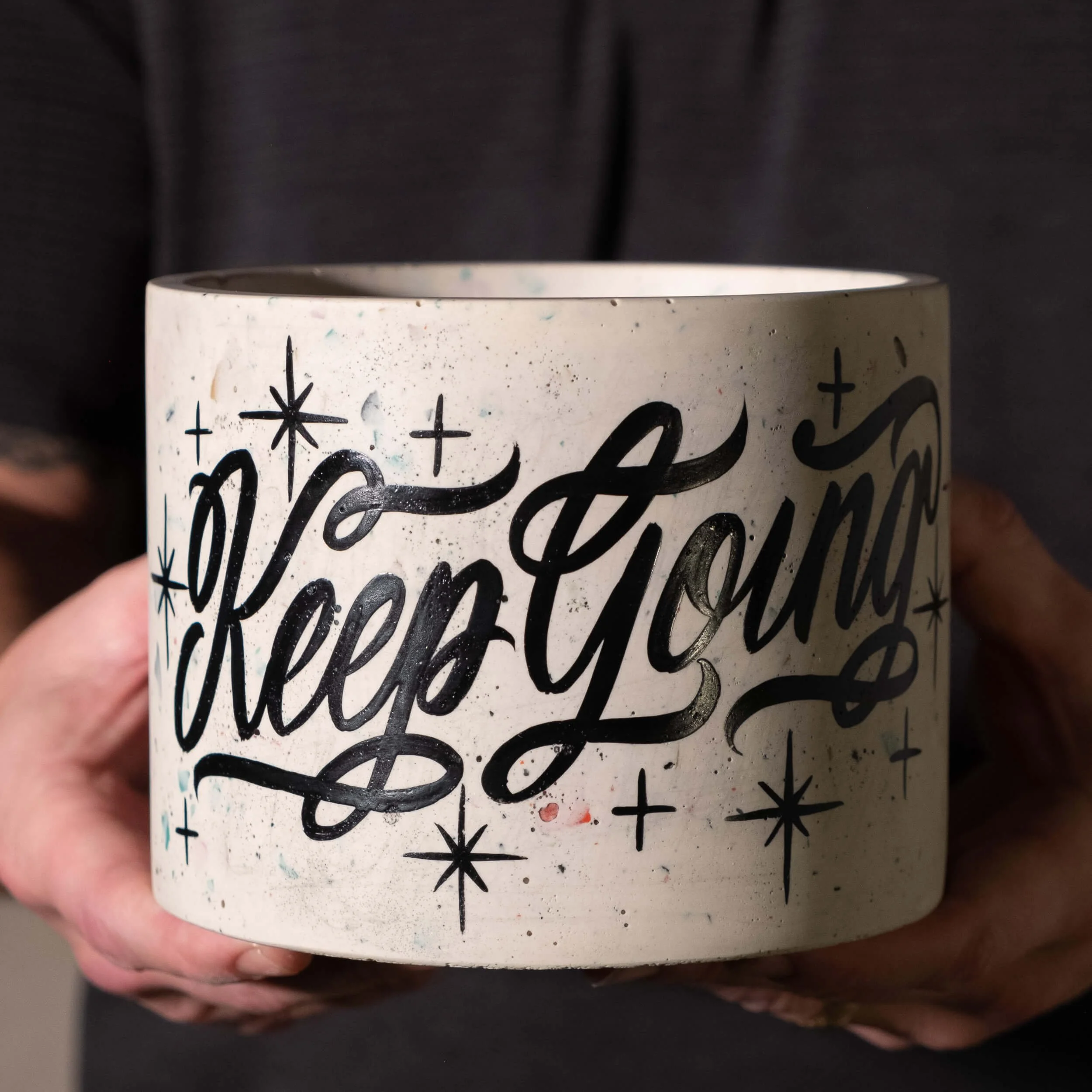 Planter L- Keep Going White w- Black Lettering-1.jpg