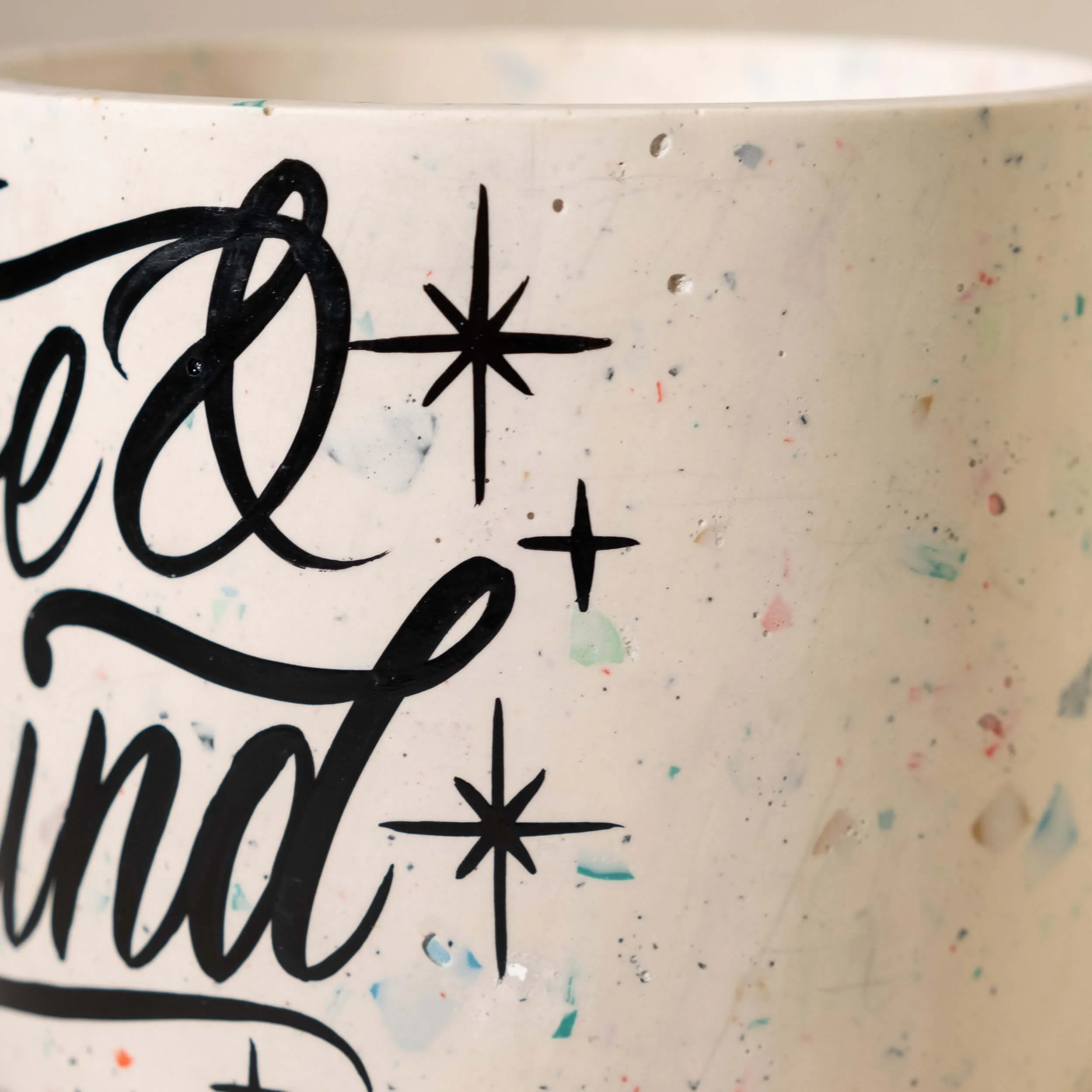 Planter L- Rise & Grind White w- Black Lettering-4.jpg