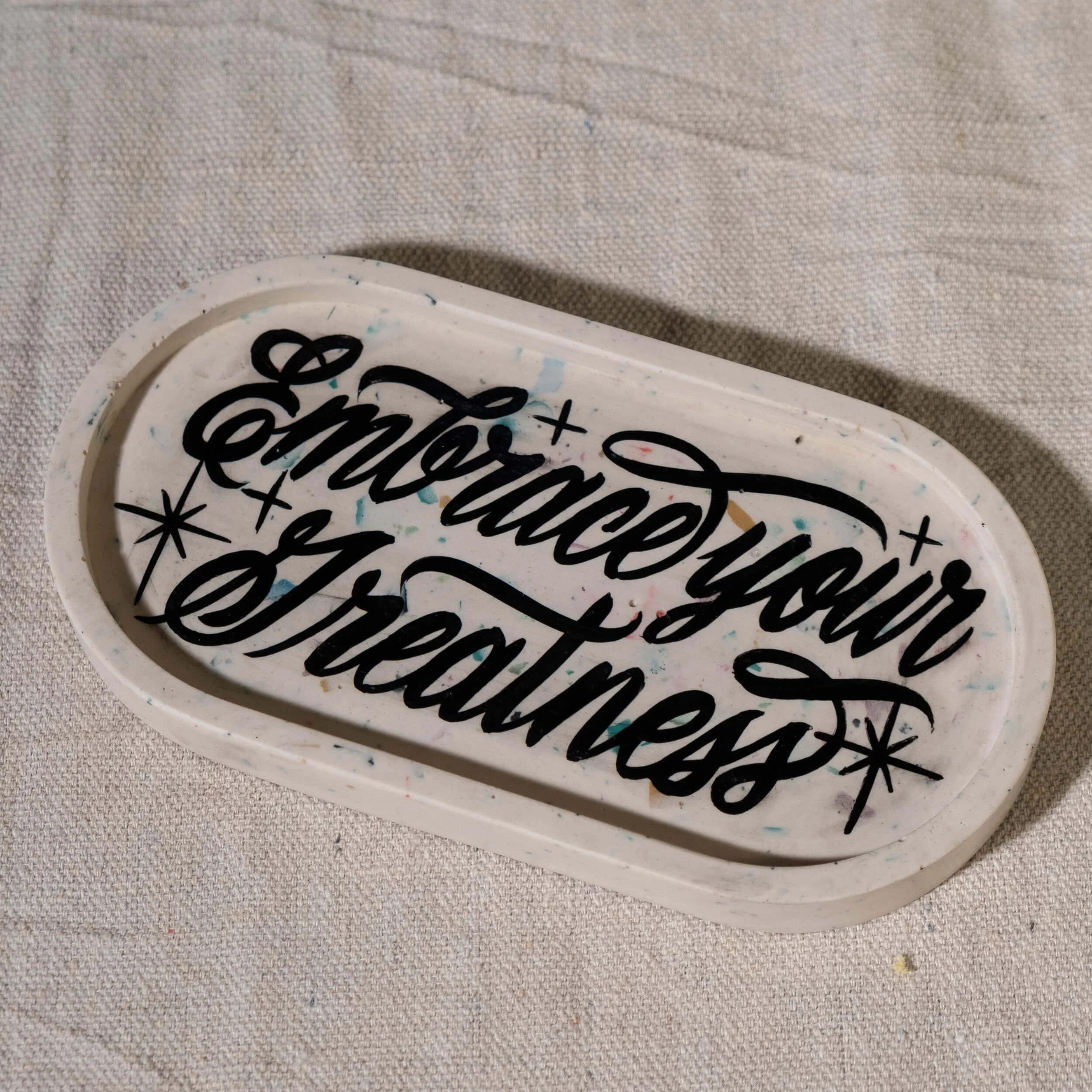 Tray Pill- Embrace Your Greatness - White w- Black-2.jpg