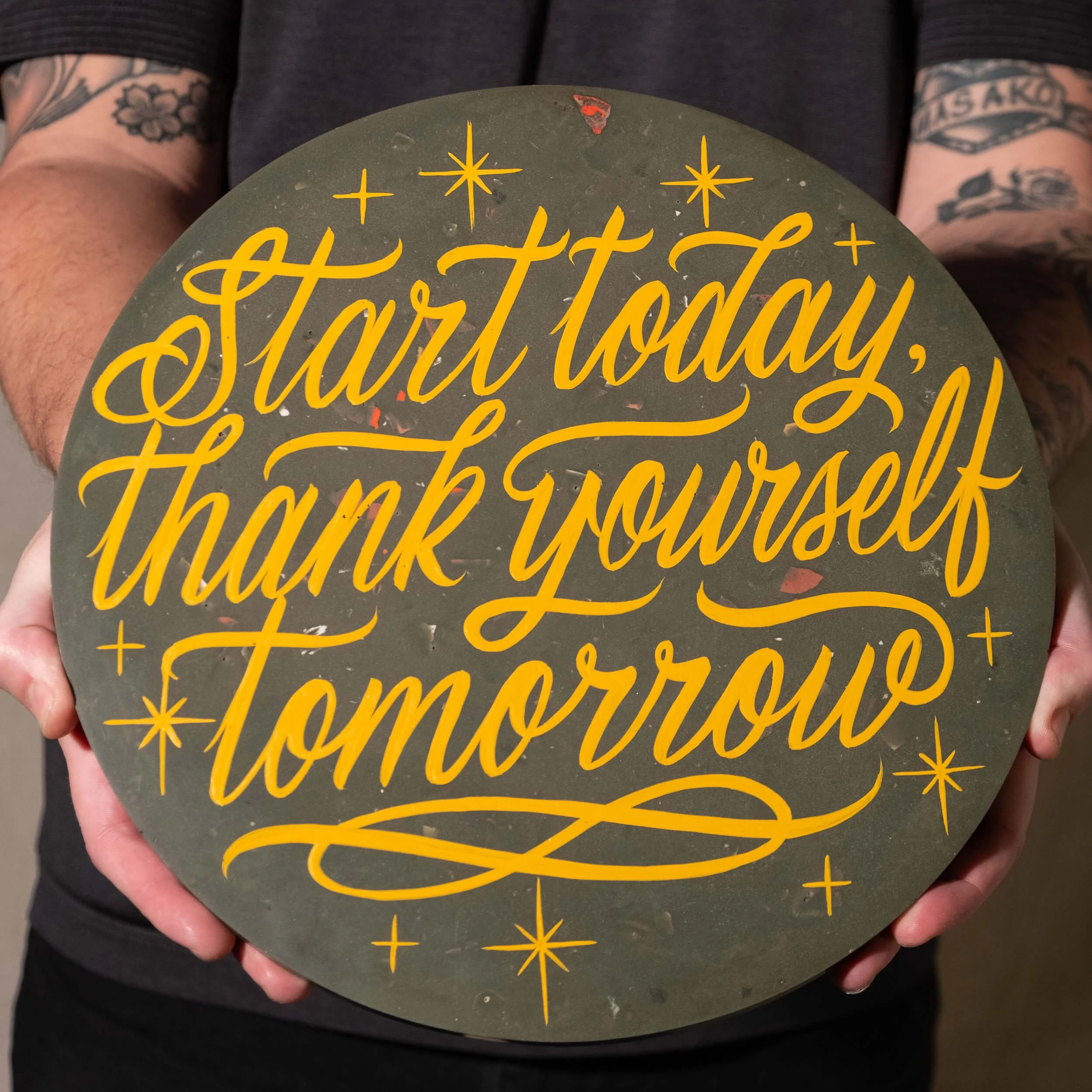Tray Round- Start Today - Olive w- Yellow-1.jpg