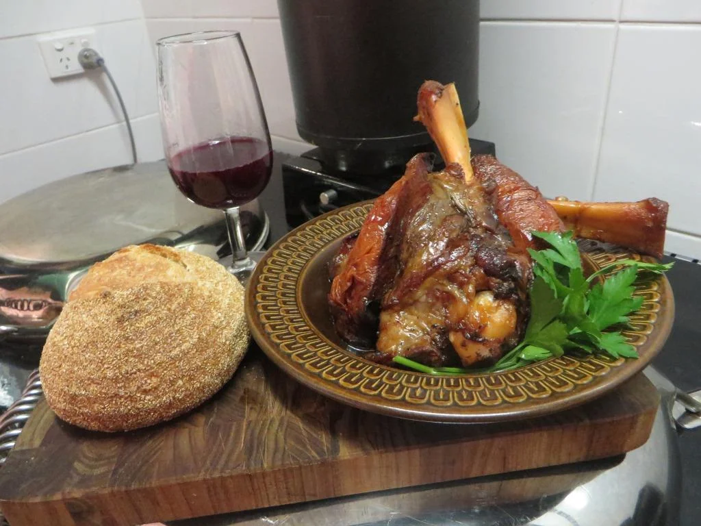 Lamb Shanks in a Merlot Sauce