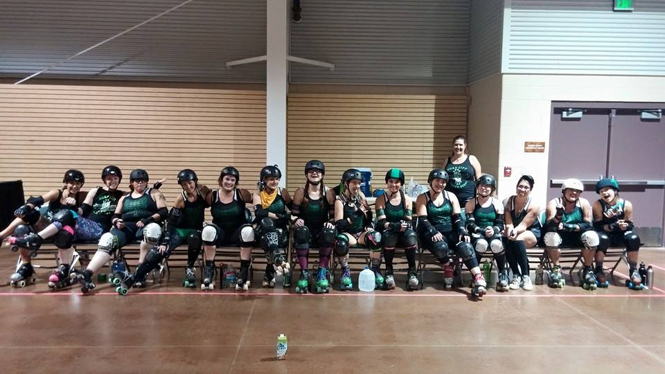 Muñecas on the bench at Mayday Mayhem.