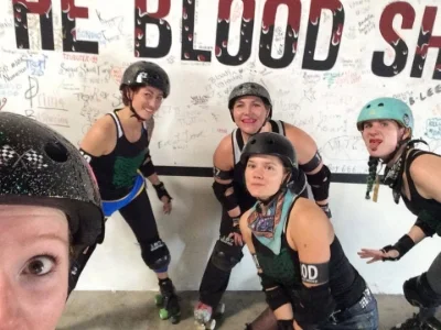 Fighting Girlfriend, BAMPF!, Doom Dee Doom, Meep Meep, and Whoreticia Maddams at The Blood Shed for Camp Elite 2016.