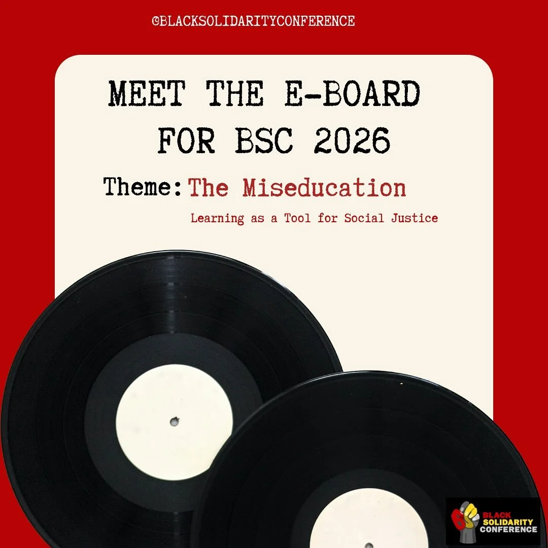 Meet the Executive Board for BSC 2026! 
From Lauryn to liberation&mdash;BSC 2026 is all about The Miseducation: Learning as a Tool for Social Justice. We&rsquo;re ready to unlearn, relearn, and reimagine together!

#blacksolidarityconference #yale