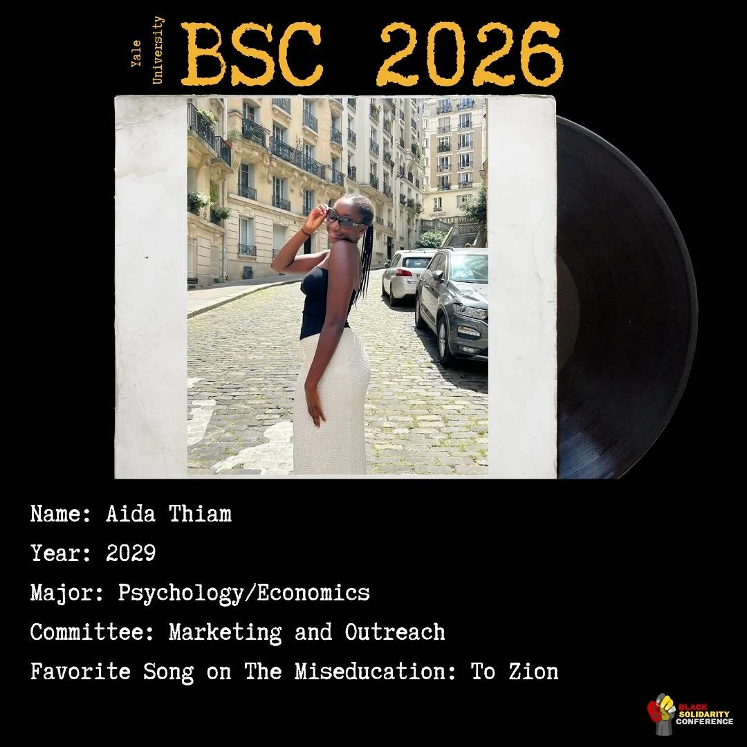 Meet the Marketing and Outreach Team for BSC 2026. The brains behind the Instagram, TikTok, and website. Hard at work to foster a sense of community and connection among different schools for the conference.

#yale #blacksolidarityconference