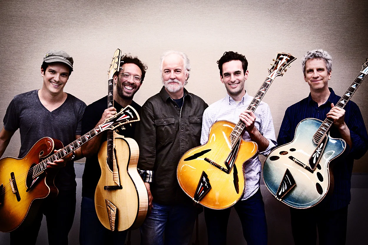Chico Pinheiro, Anthony Wilson, John Monteleone, Julian Lage, Steve Cardenas. photo © Ian Gittler, 2011.