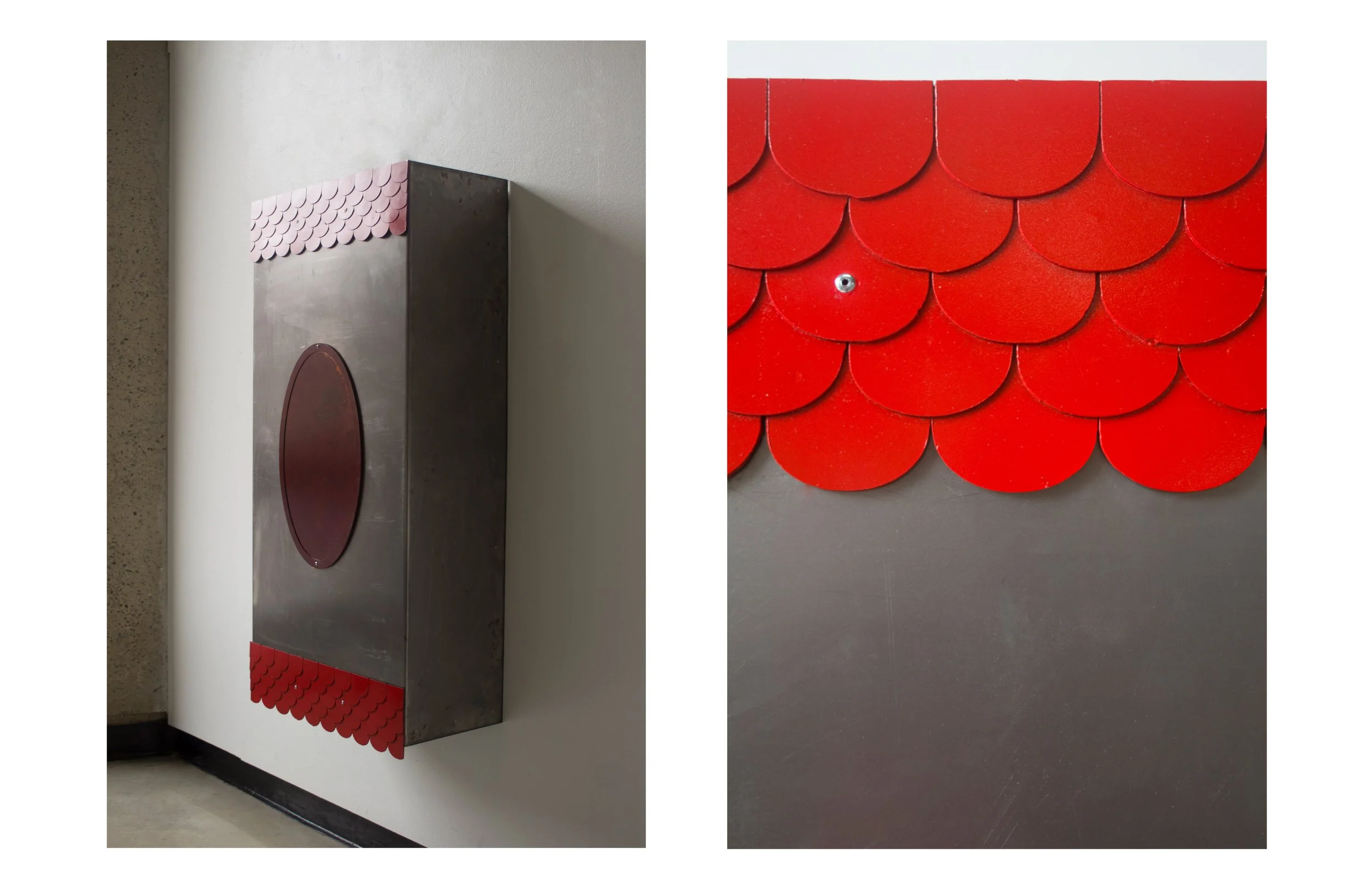  Monument Series / 2020 / mild steel, red enamel, red dye patina 