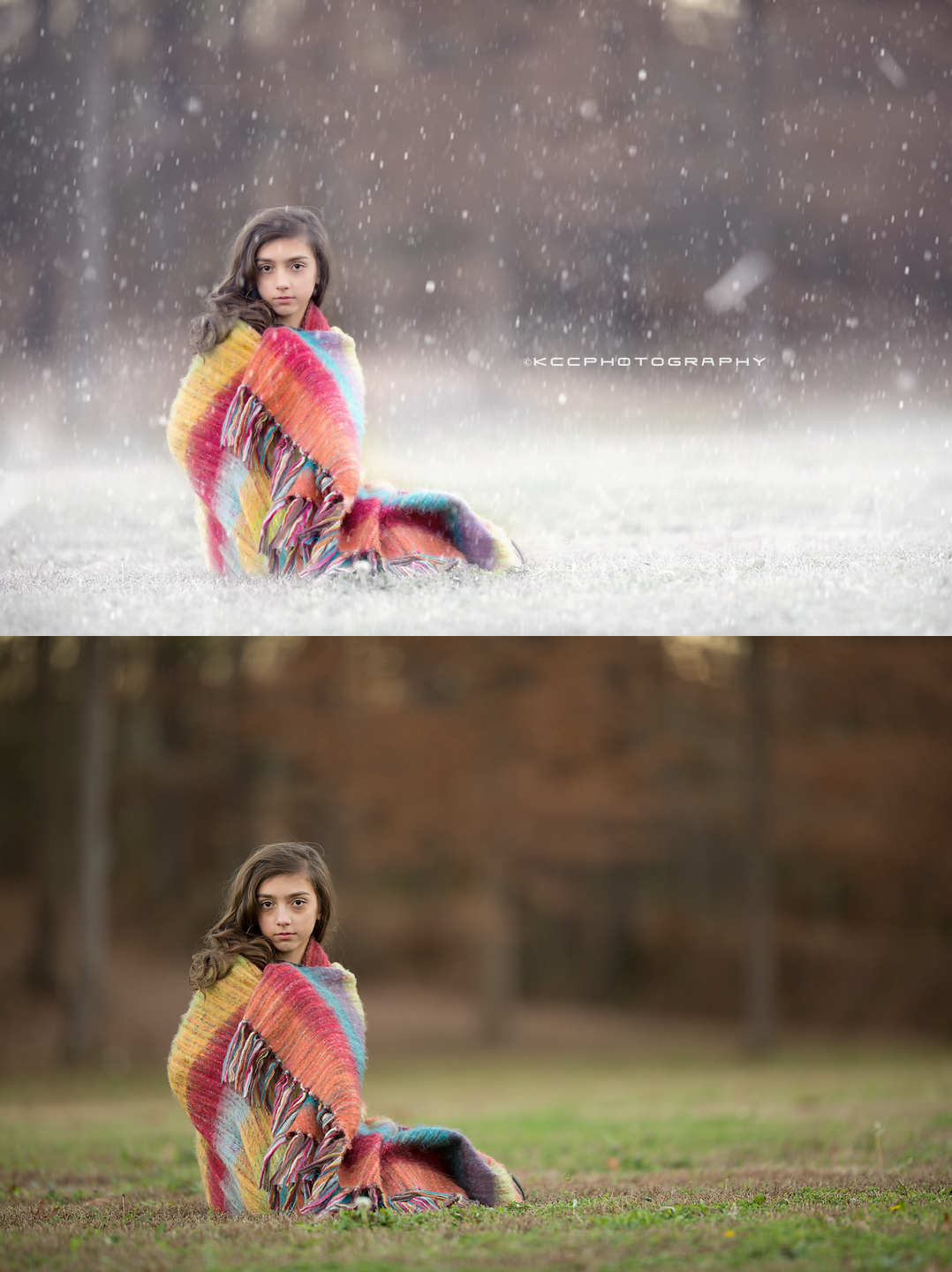 Add snow with photoshop actions fast