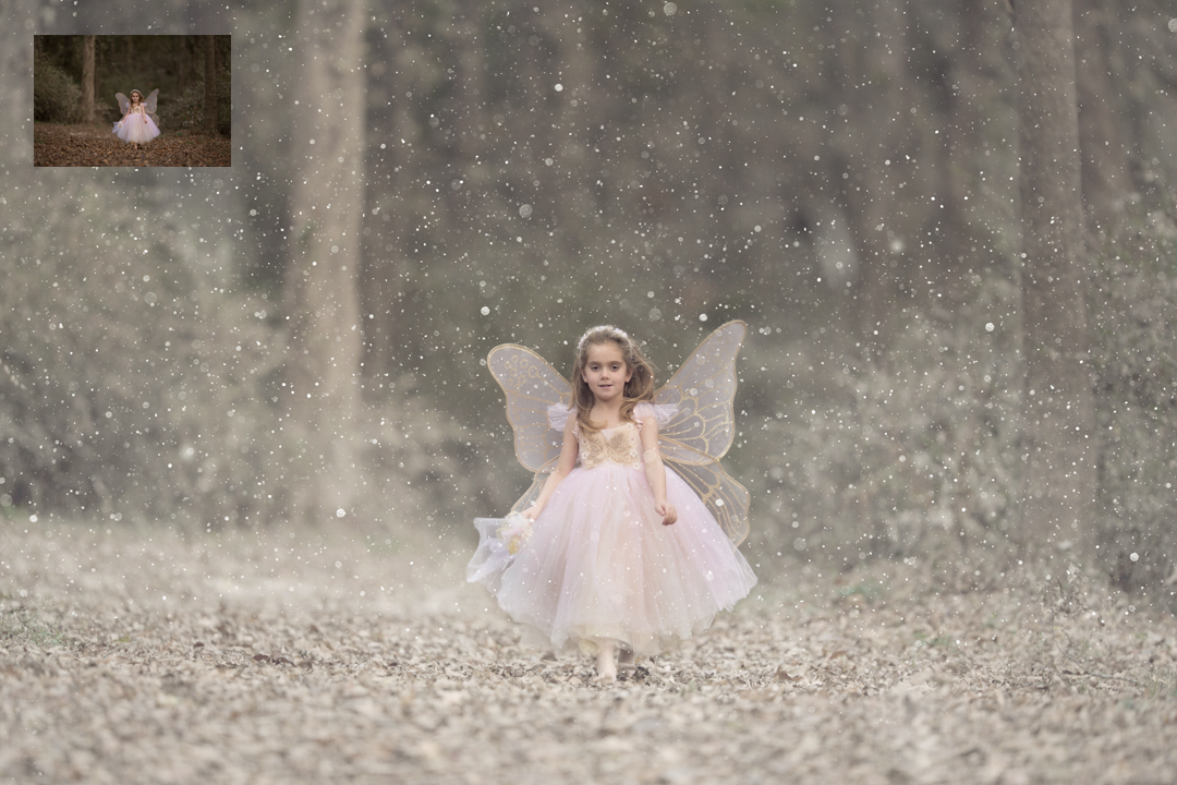 Add snow with photoshop actions fast