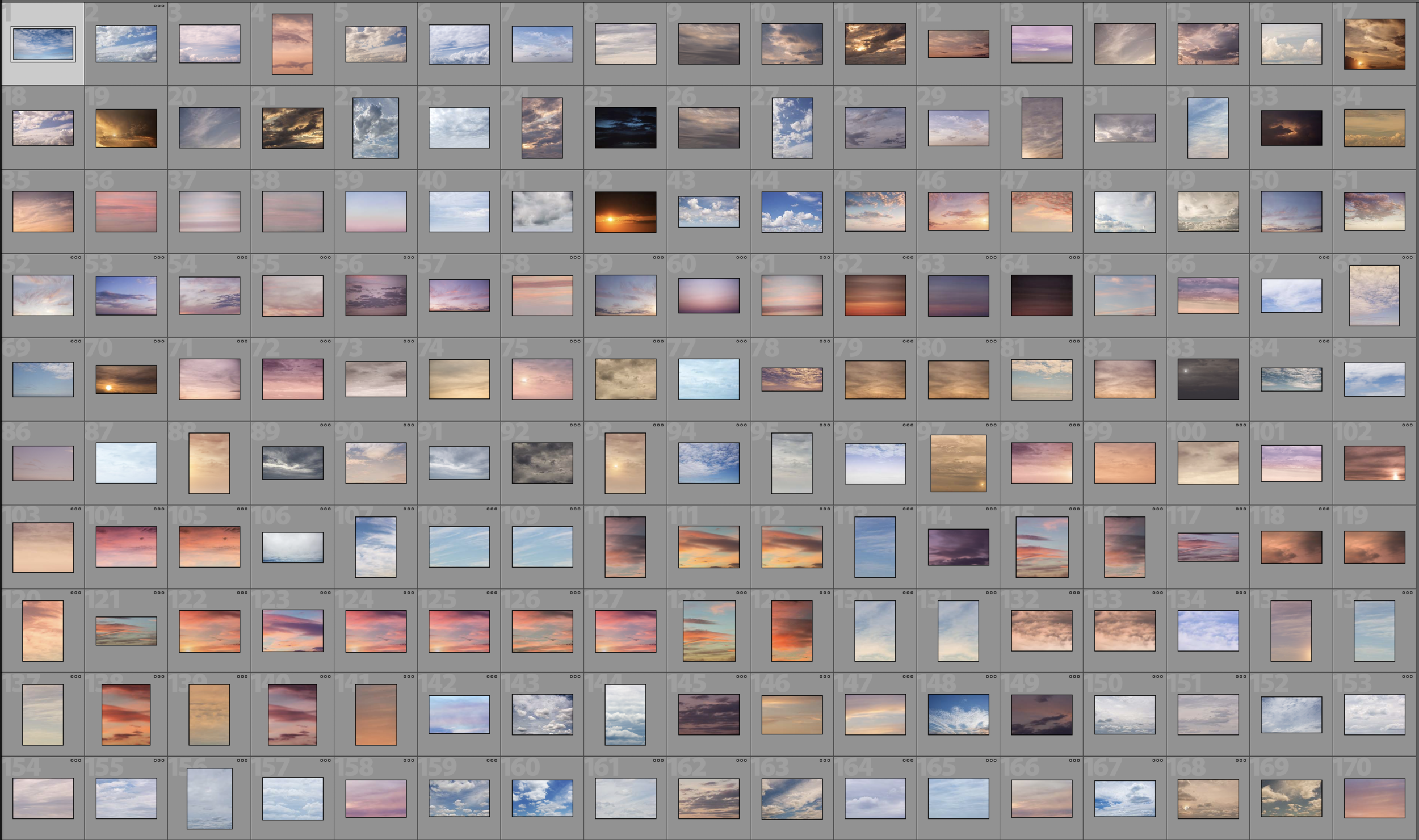 Sky overlays for photoshop