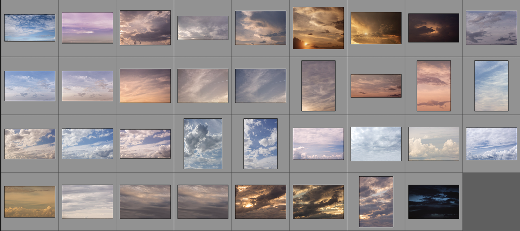 Sky overlays for photoshop