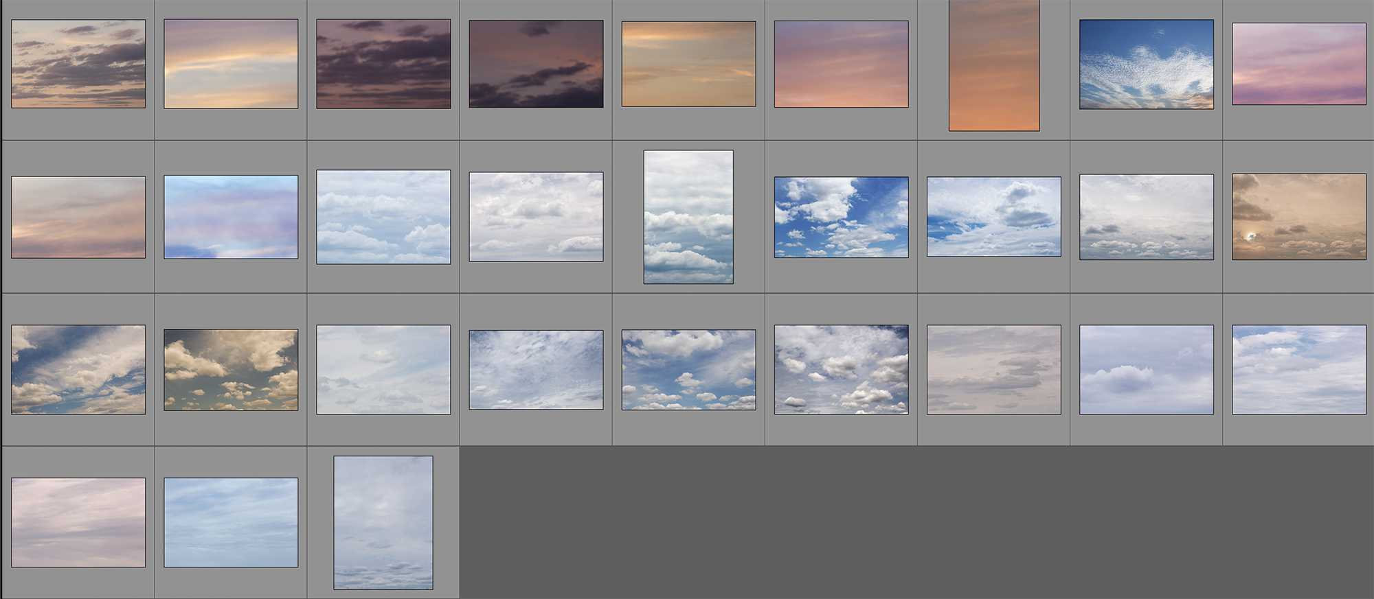 Sky overlays for photoshop
