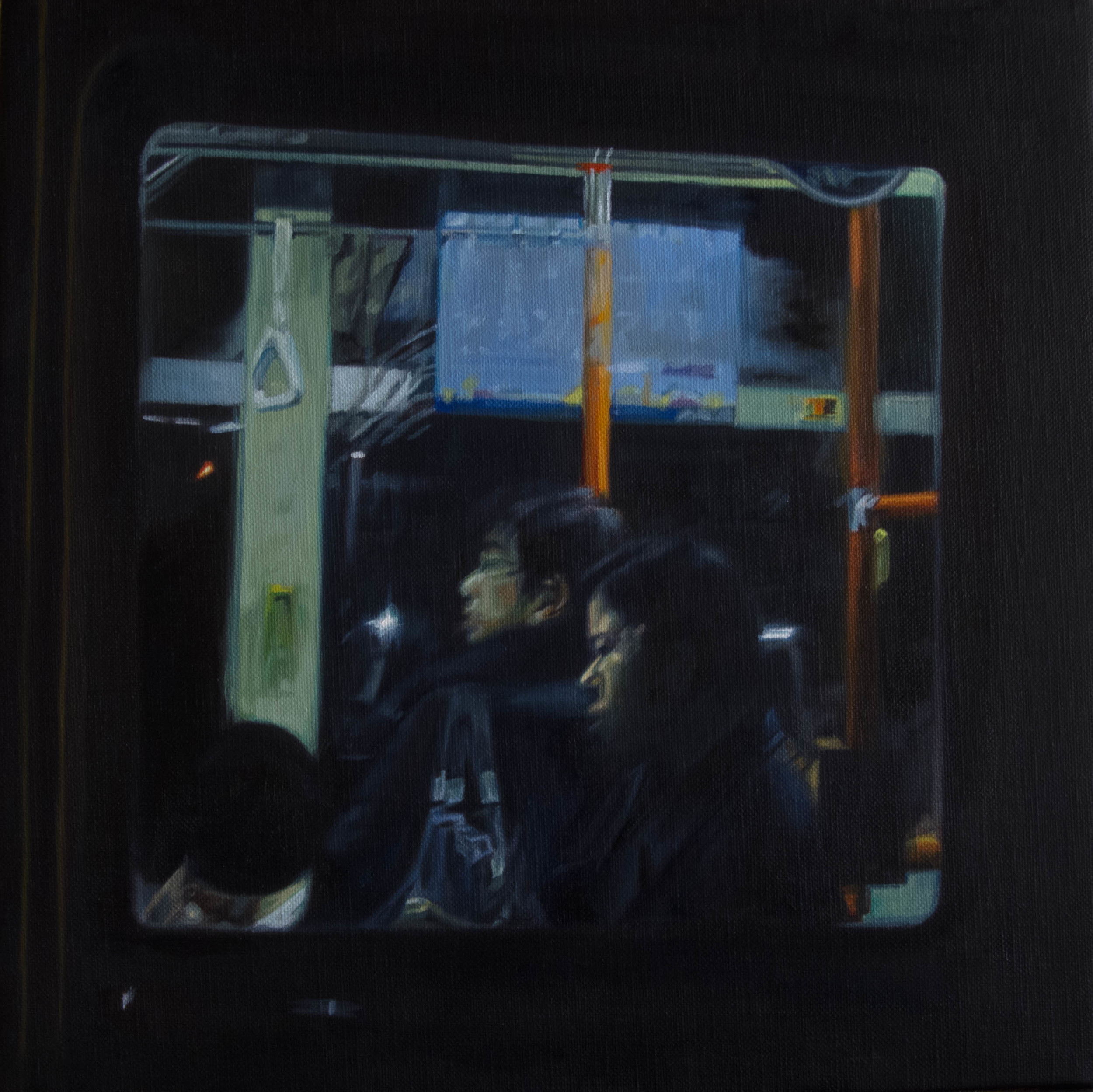 Bus No.2.  Oil on canvas.  33cm x 33cm