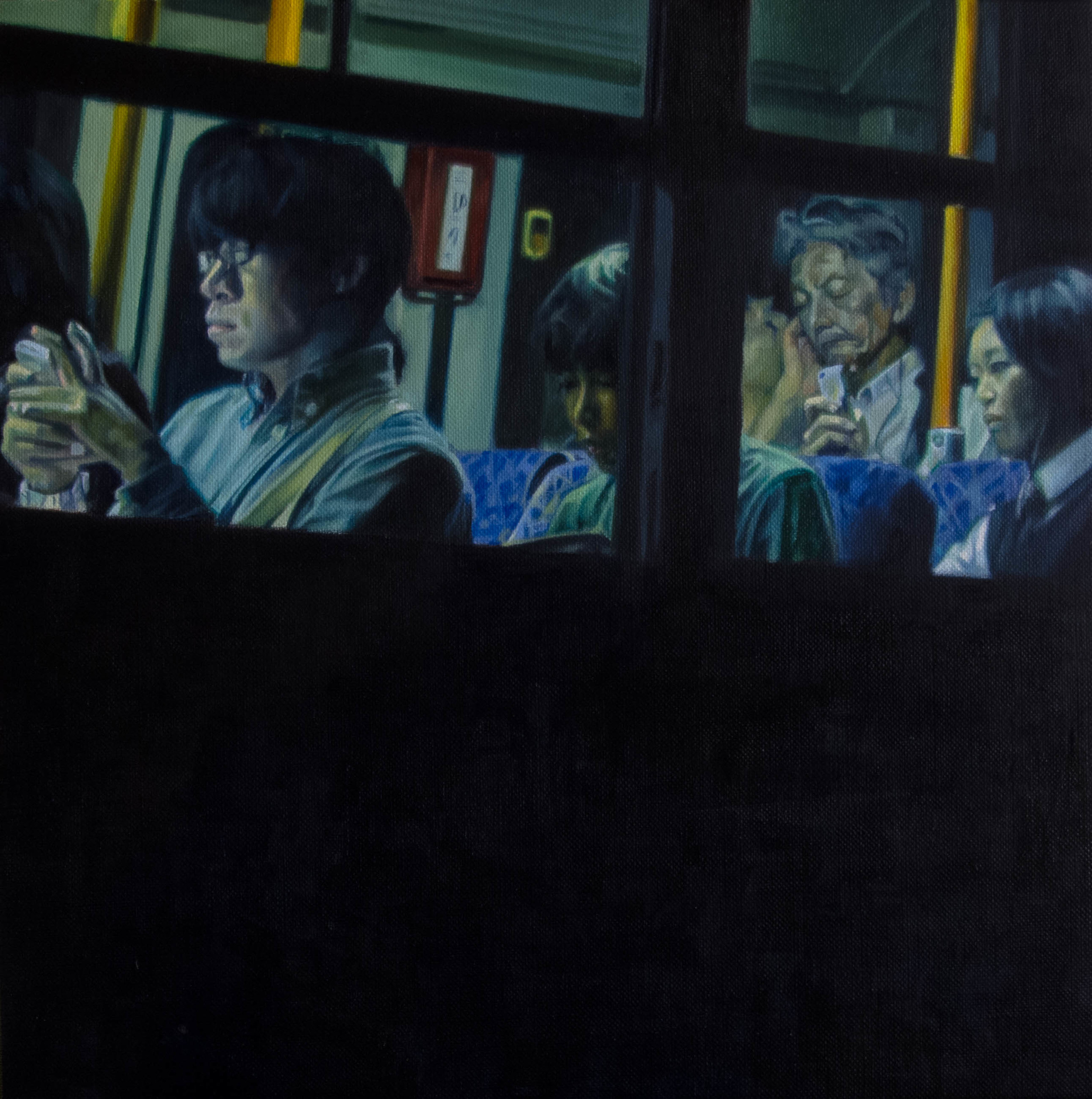 Bus No.5.  Oil on canvas.  33cm x 33cm