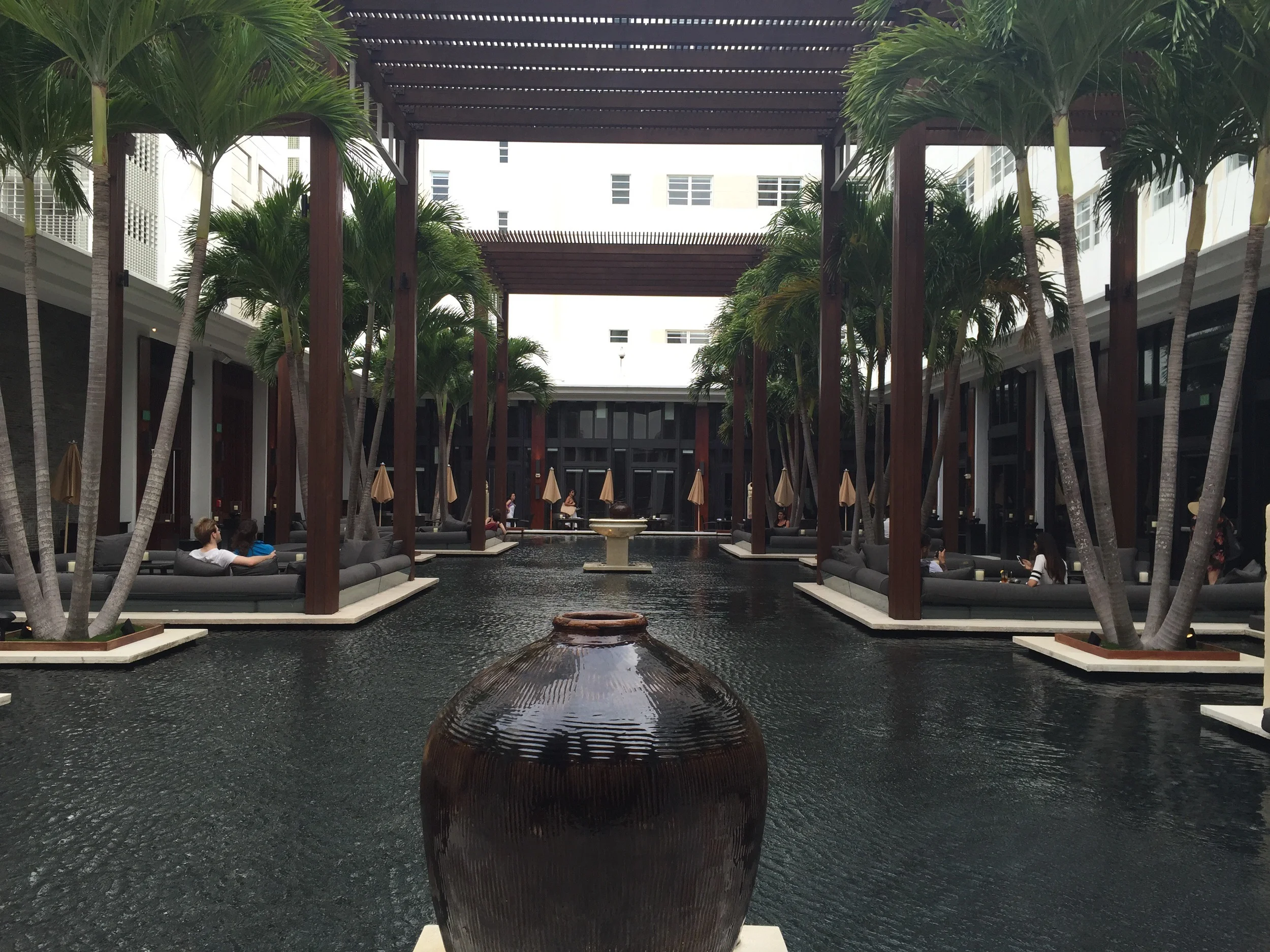 This is a stellar hotel from a visual perspective and the service and attention to detail is top notch. The property is stunning and beautiful, but the formalness of it may not be the type of experience travelers are looking for when they go to a beachfront location. There are high ceilings, and rich dark woods everywhere, with an Asian decor theme throughout. It is a definite departure from the typical Miami vibe, and travelers will either welcome it, or find it incongruous. This highly exclusive property is suited for those with impeccable taste and a preference for white glove service, with the deep pockets to make that happen at this property.