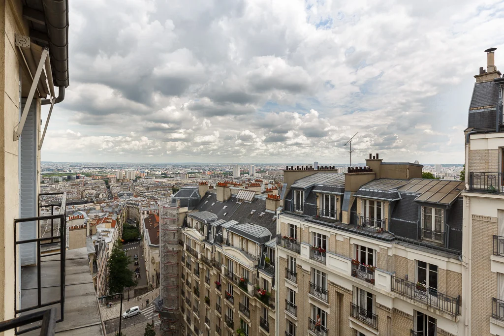 The beautiful view from an apartment you can rent in Paris!