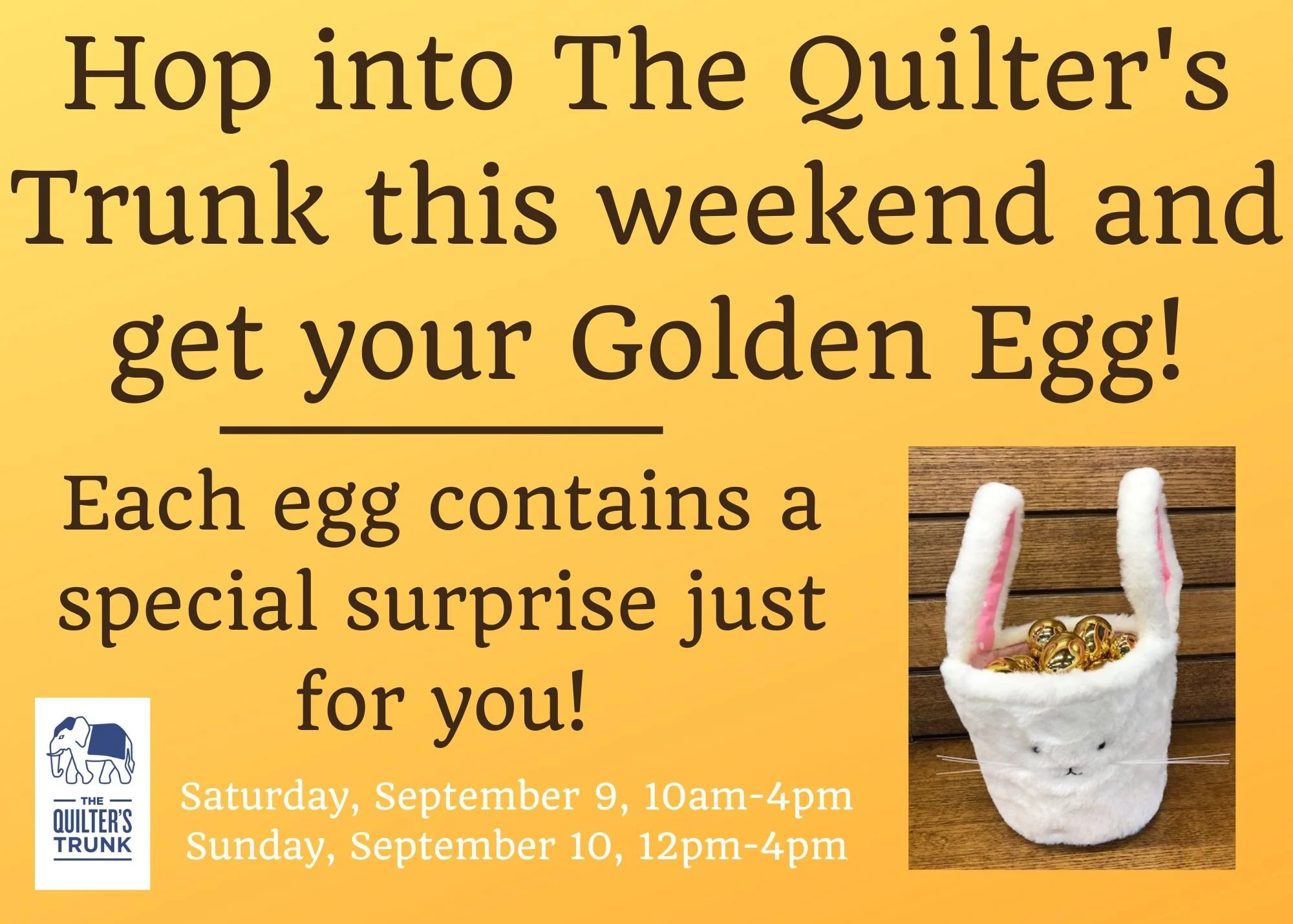 Golden Egg Weekend!