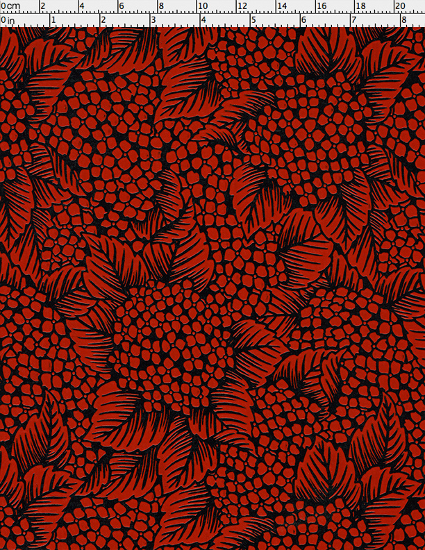 Yuzen Washi Wrapping Paper HZ-305 - Black Red Striped