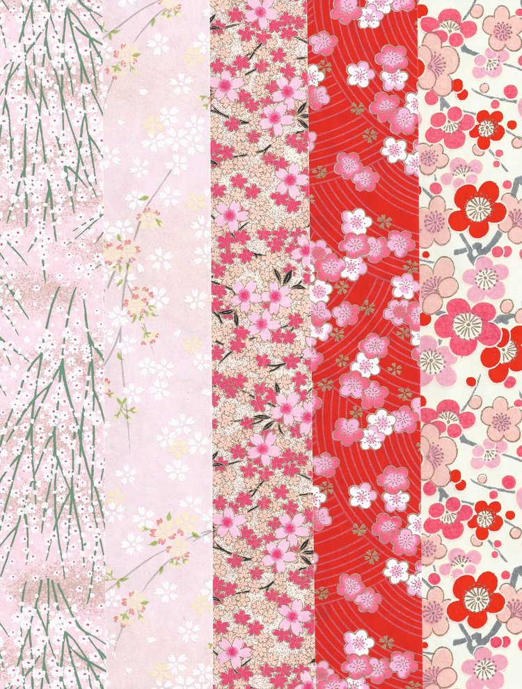 Chiyogami Japanese Floral Paper Assortment No. 1 — Washi Arts