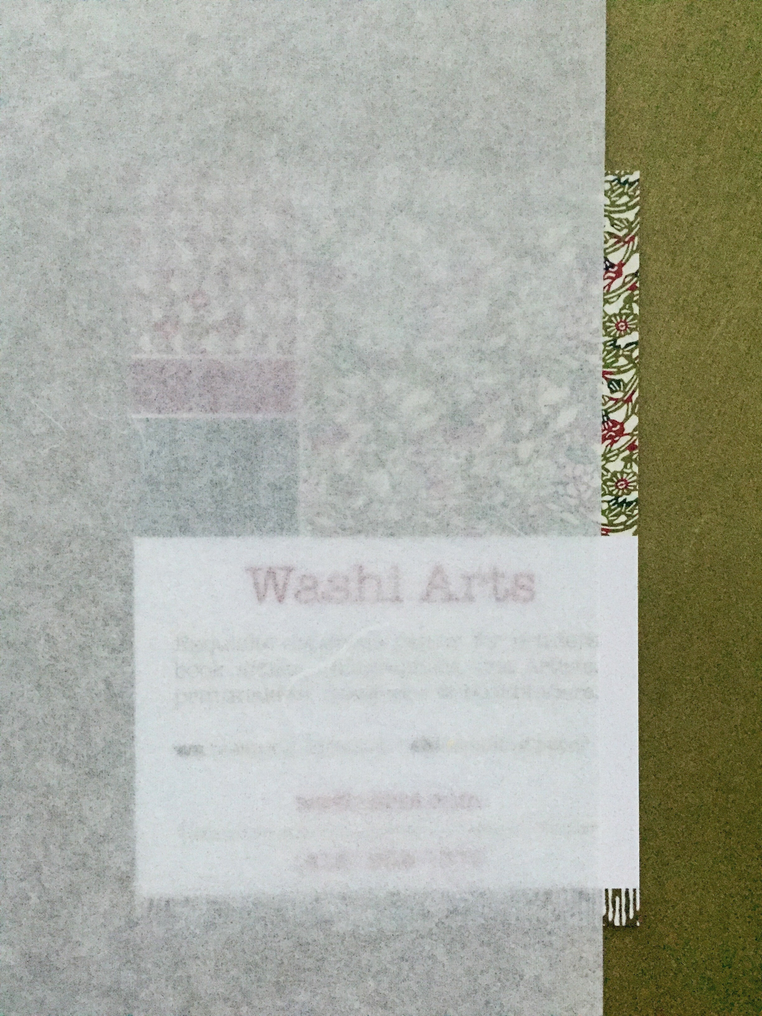 Warlon Waterproof Flame-proof* 250g Laminated Washi — Washi Arts