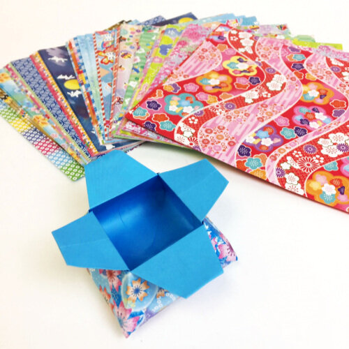 Contemporary 6 Japanese Double-Sided Pattern Solid Paper with Box — Washi  Arts