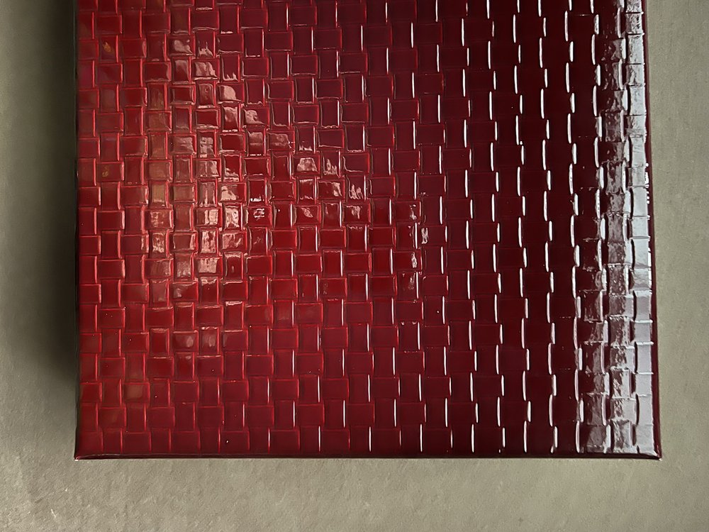 Japanese Lacquer Finish Woven Texture Box — Washi Arts
