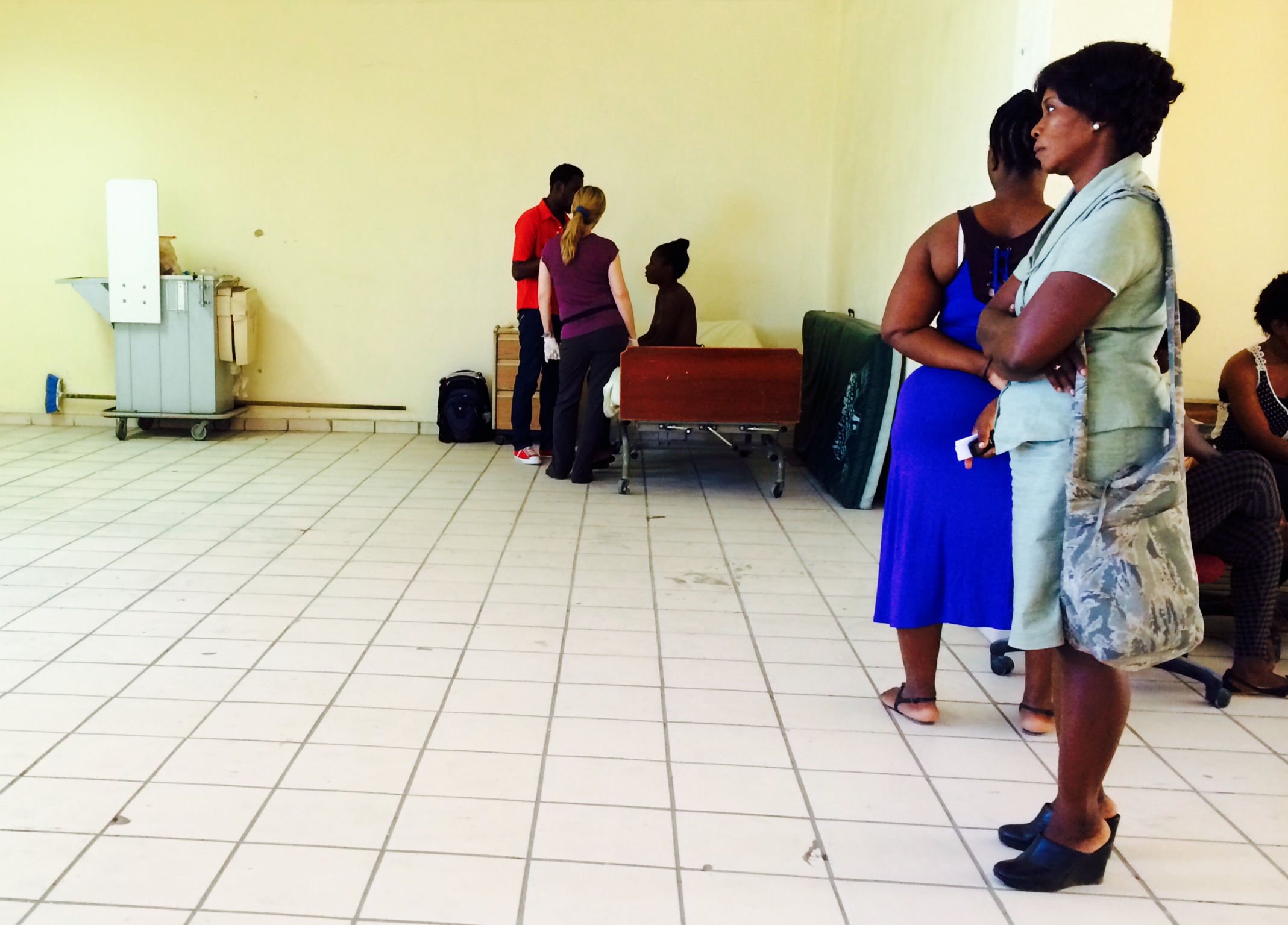 Women patiently waiting to be examined