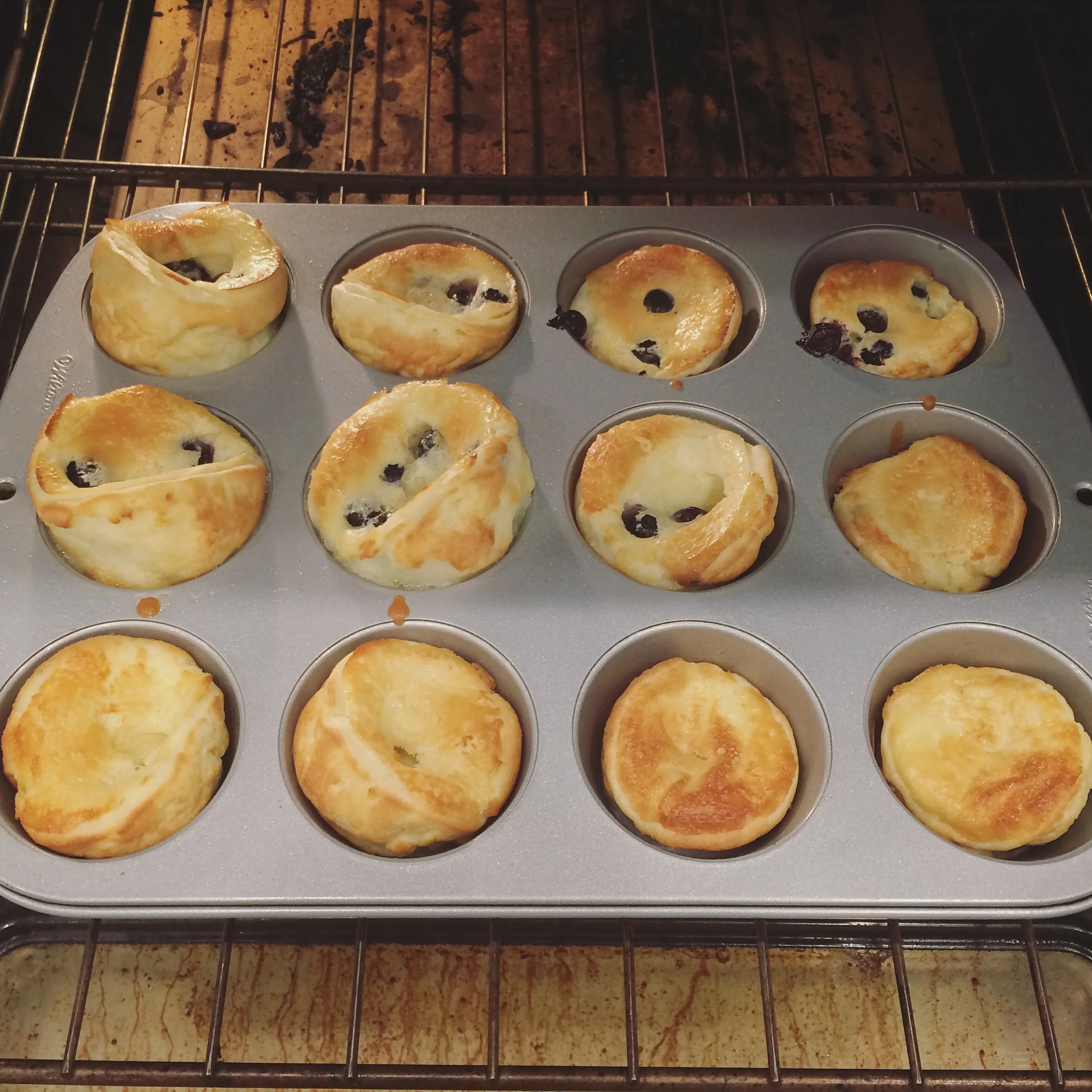 Same batter, just poured in muffin pans. It worked just the same and the kids loved the little personal size!