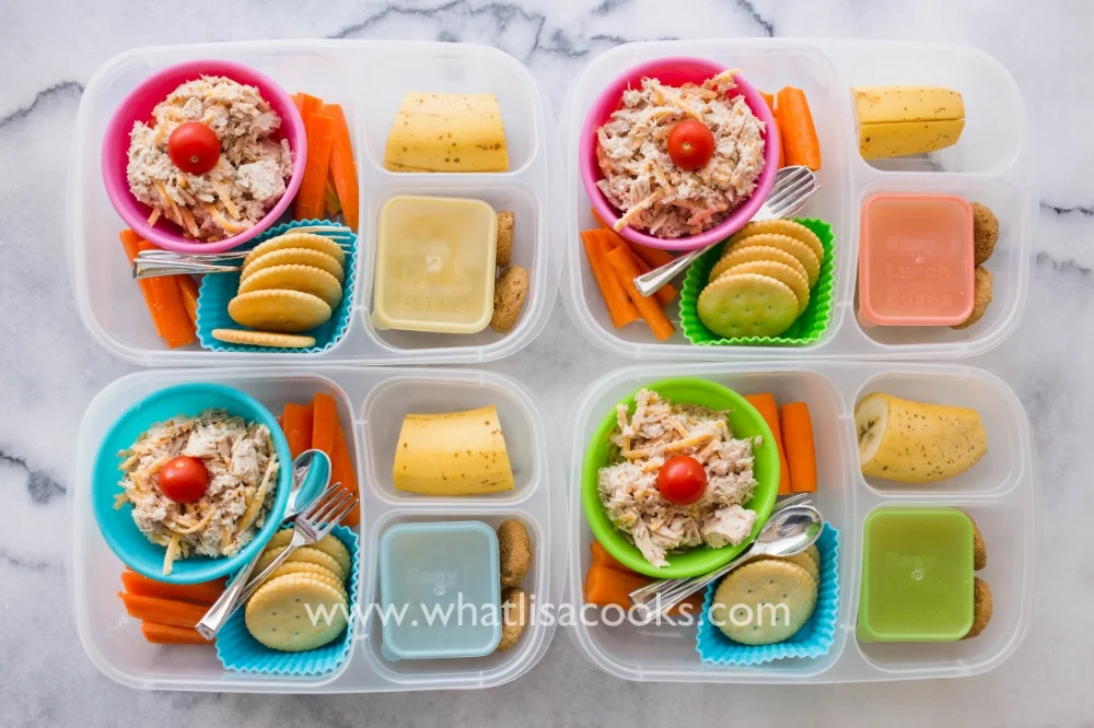 Easy tuna salad lunch box.