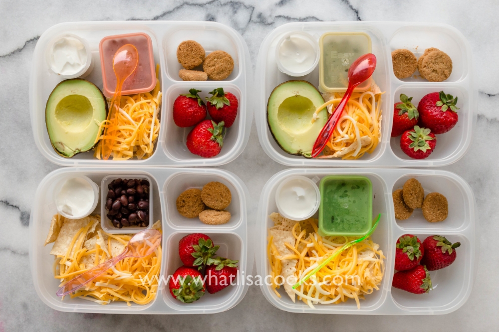 A fun way to send nachos for lunch: Deconstructed! 