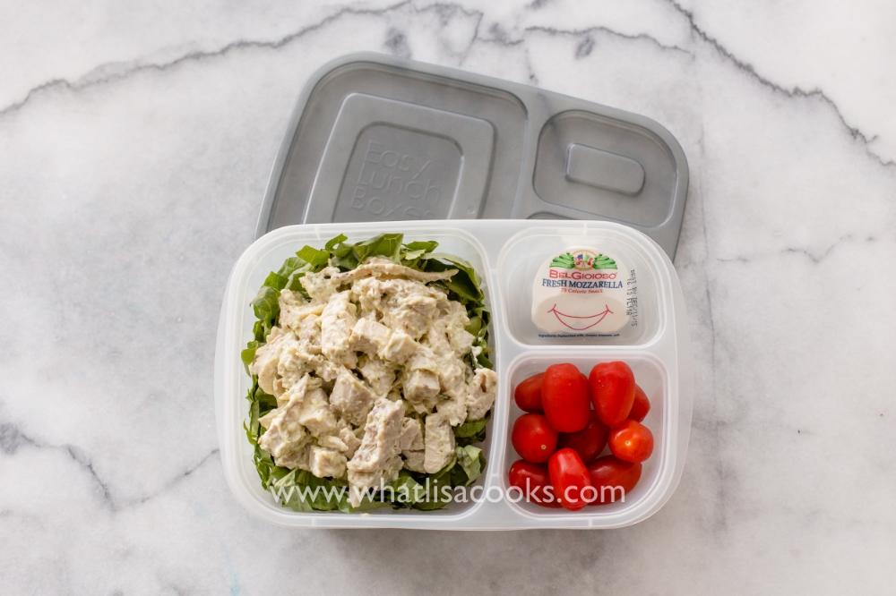 Grown up lunch: pesto chicken salad