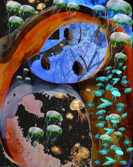 After Death is Birth/ collage art by Naomi Khan