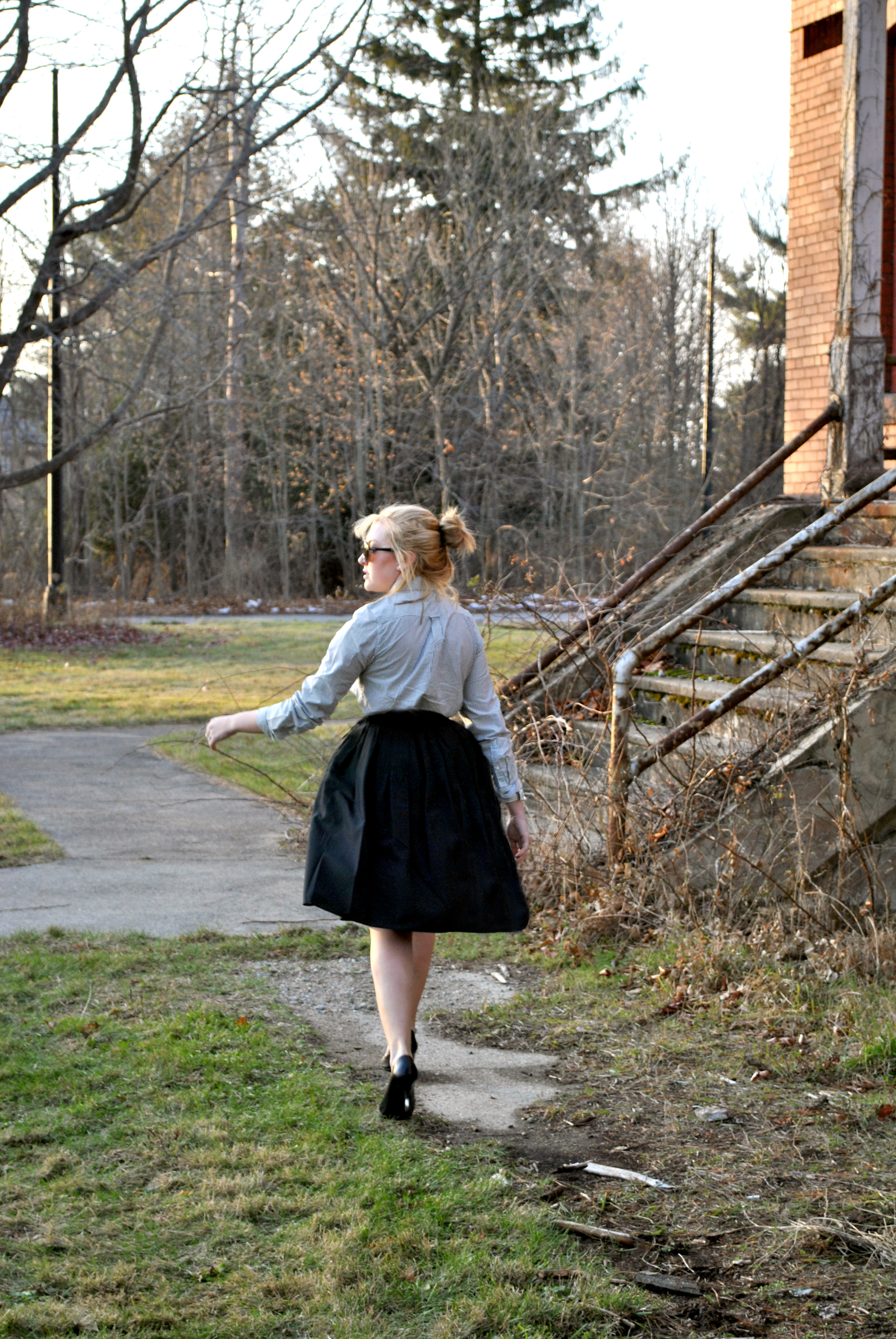 Polka-dot bow ties & stripes outfit - thoughtfulwish