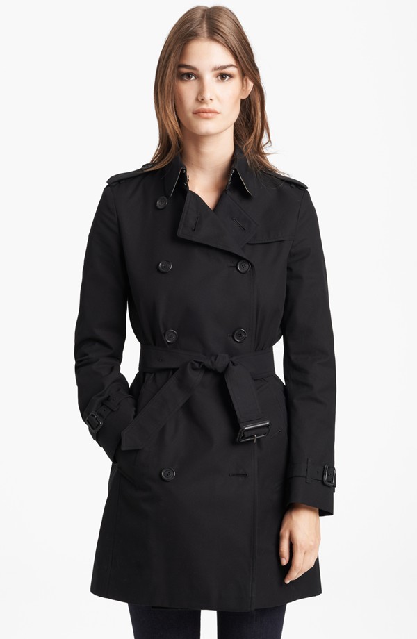 Black trench with stripes and leather — thoughtfulwish