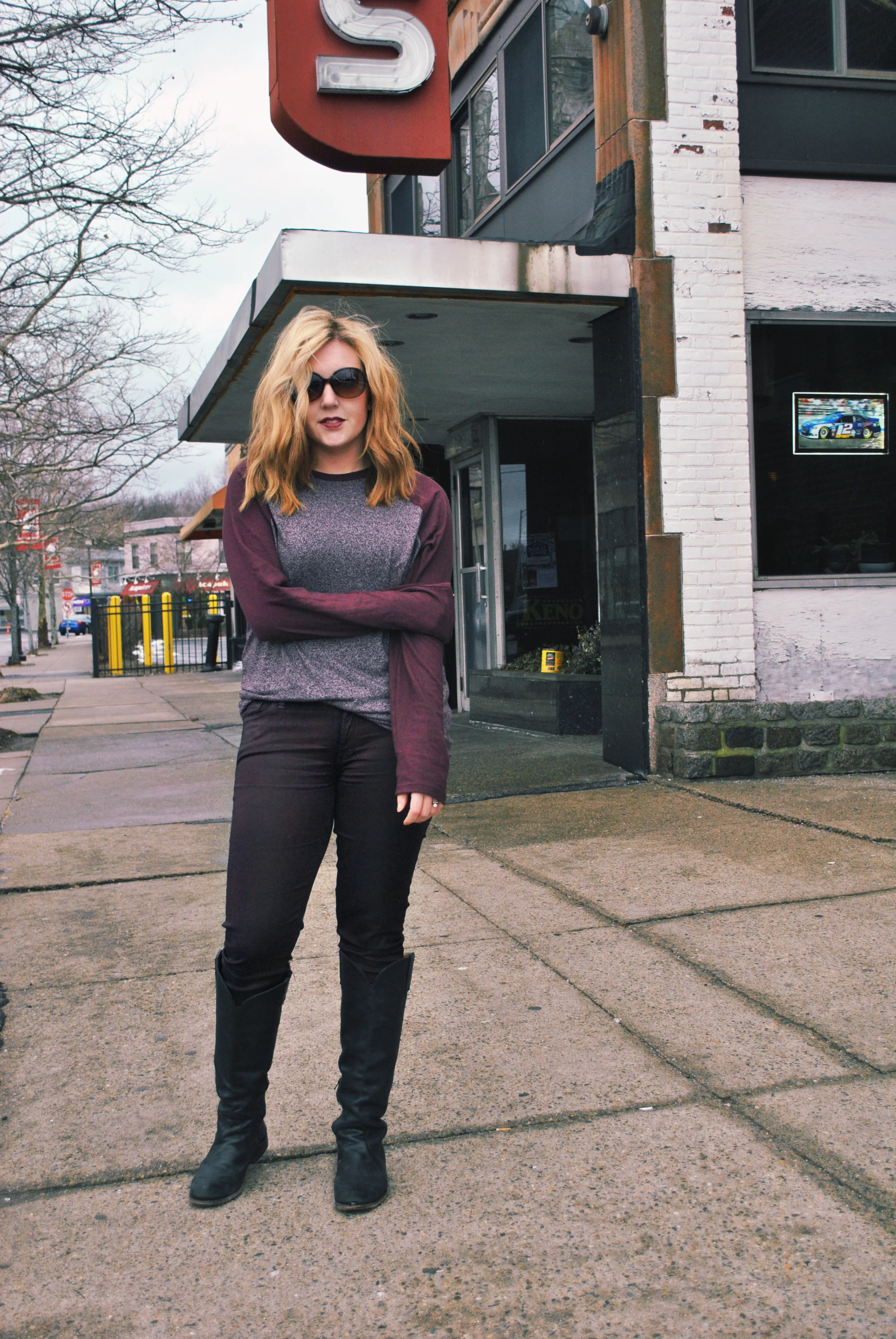 Speckled Red Baseball Tee - Lady edition