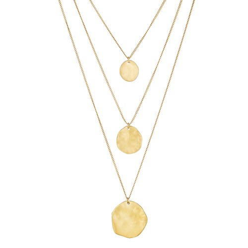  Three Row Paillette Graduated Pendant    $48   