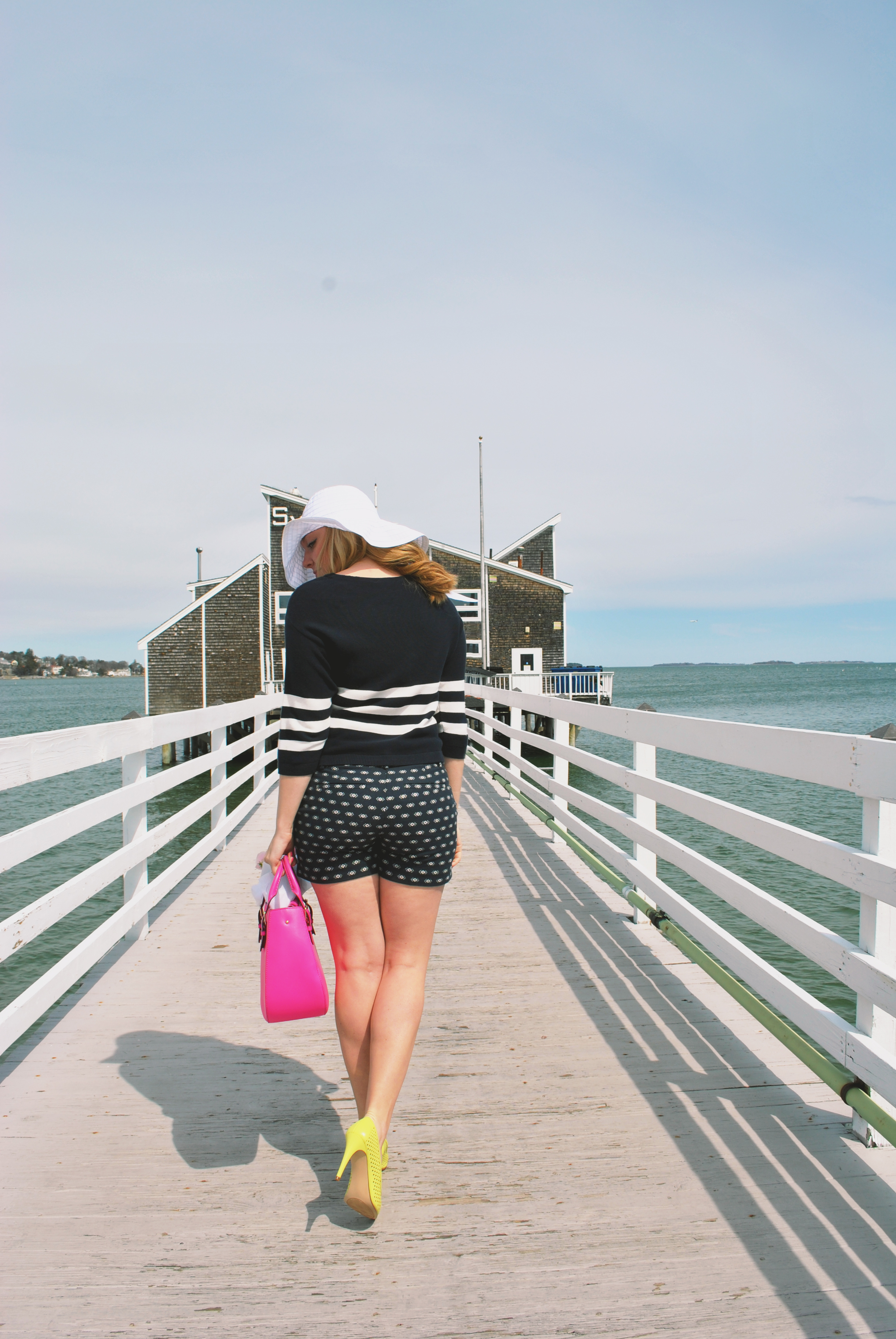 Life's a Beach | thoughtfulwish // kate spade // yellow heels // navy outfit