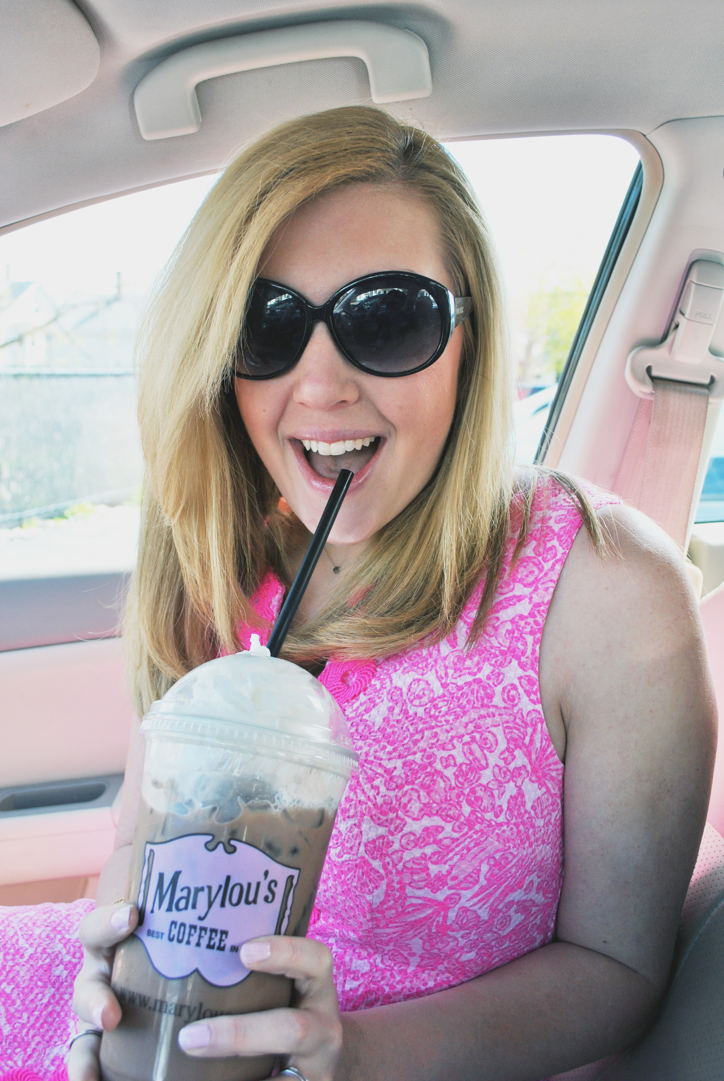 Pink dress // lilly pulitzer // boston // ice coffee // summer // fashion photography | thoughtfulwish