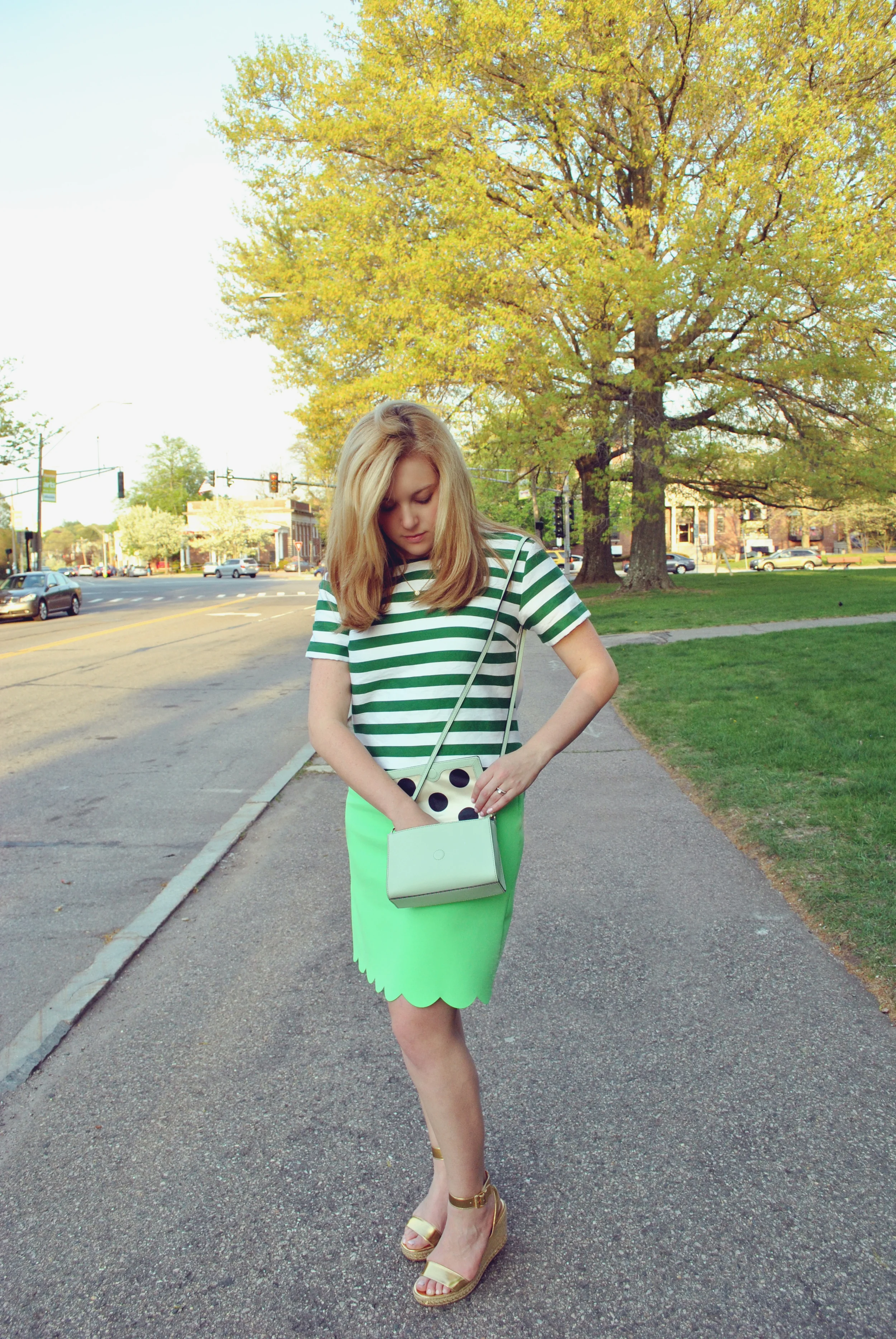 Green stripes on Green