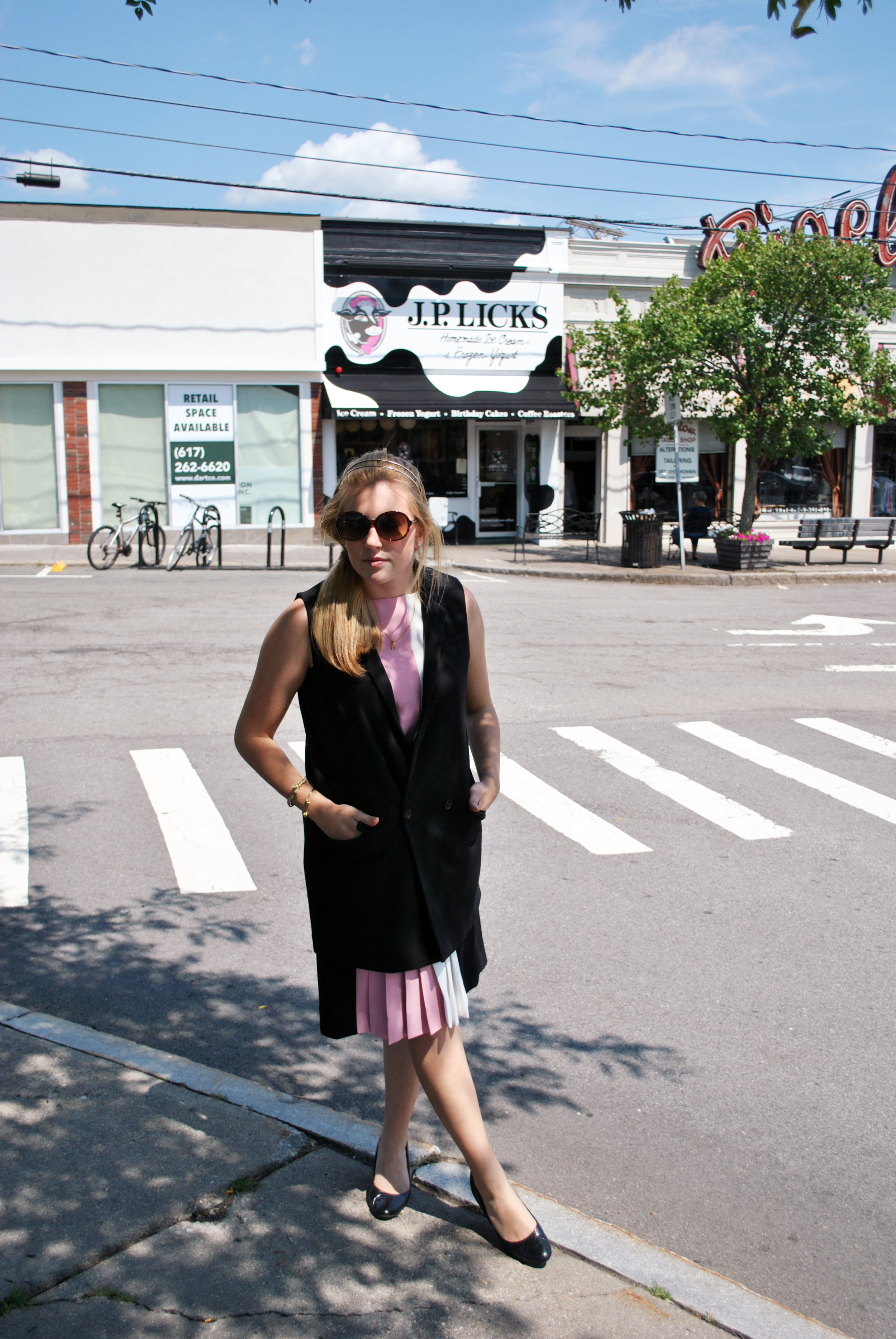 kate spade // color block dress // pink // black // preppy outfit // new england style // boston style // newton | thoughtfulwish