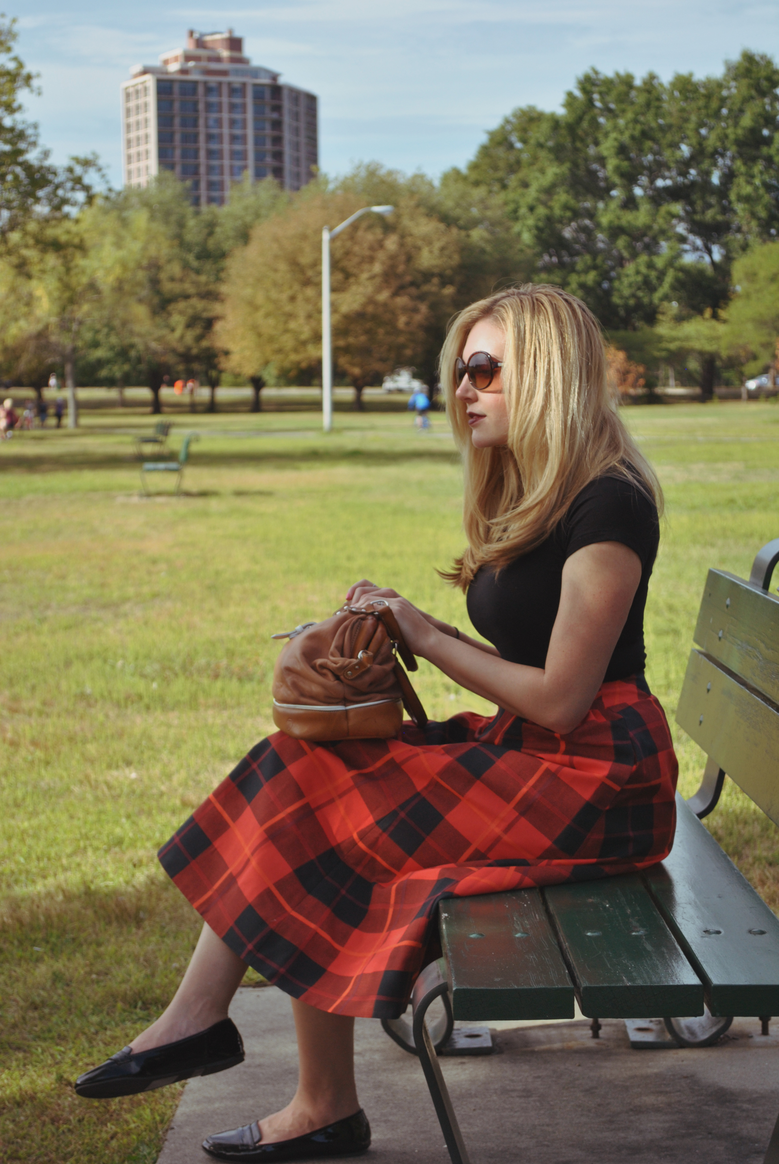 thoughtfulwish | preppy // fall outfit // fall fashion // red plaid // plaid skirt // kate spade 