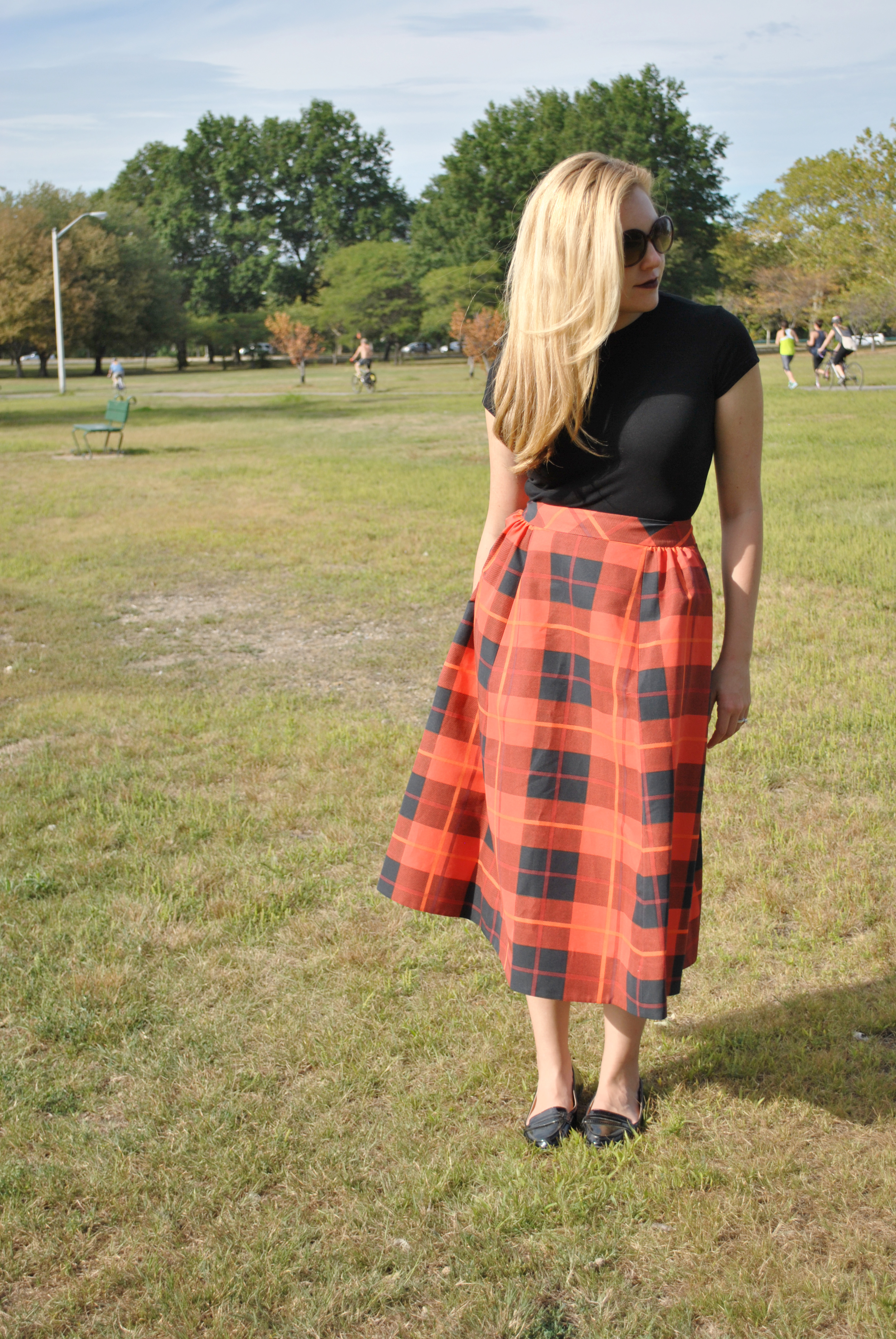 thoughtfulwish | preppy // fall outfit // fall fashion // red plaid // plaid skirt // kate spade 