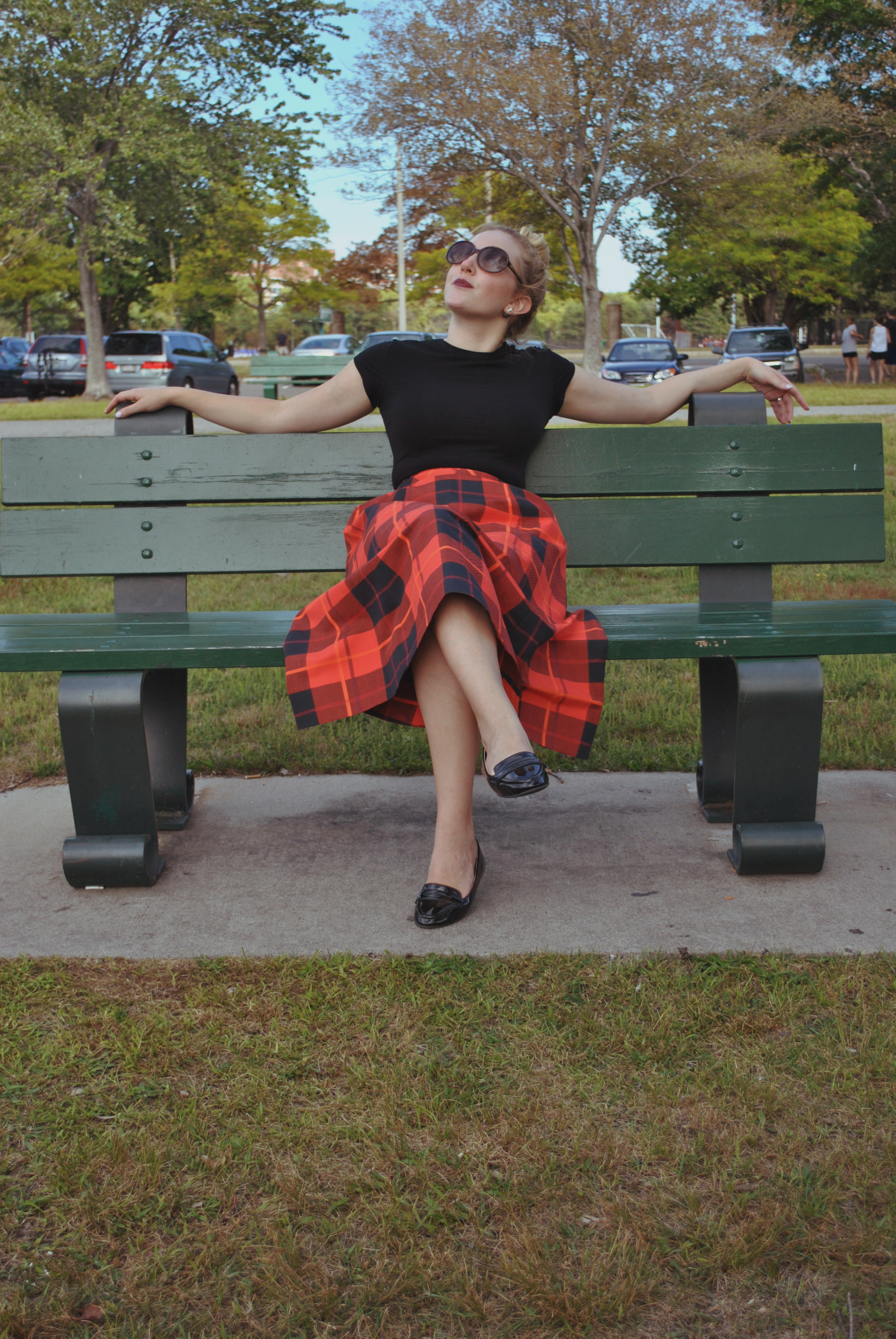 thoughtfulwish | preppy // fall outfit // fall fashion // red plaid // plaid skirt // kate spade 